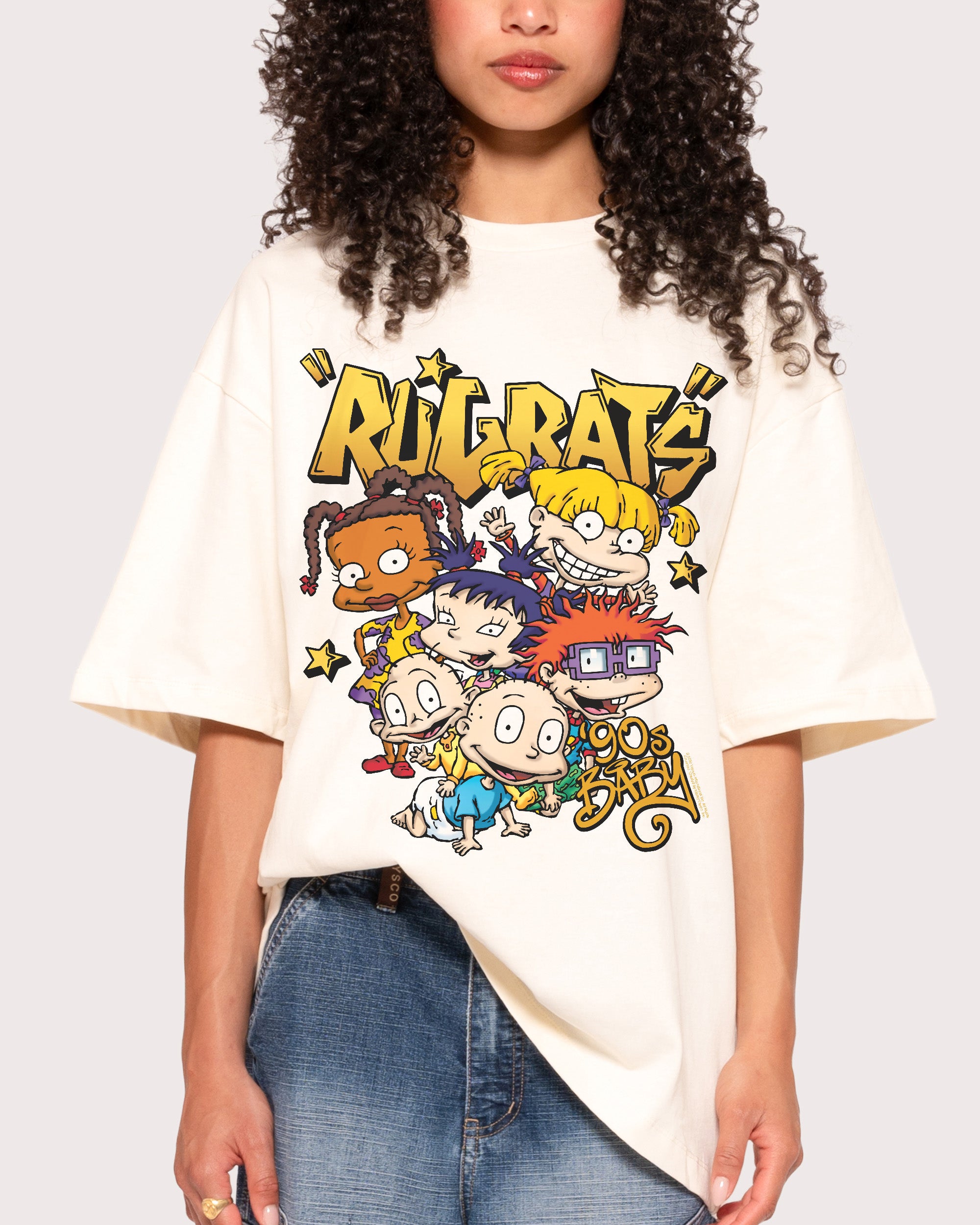 90s Baby Natural Oversized Tee