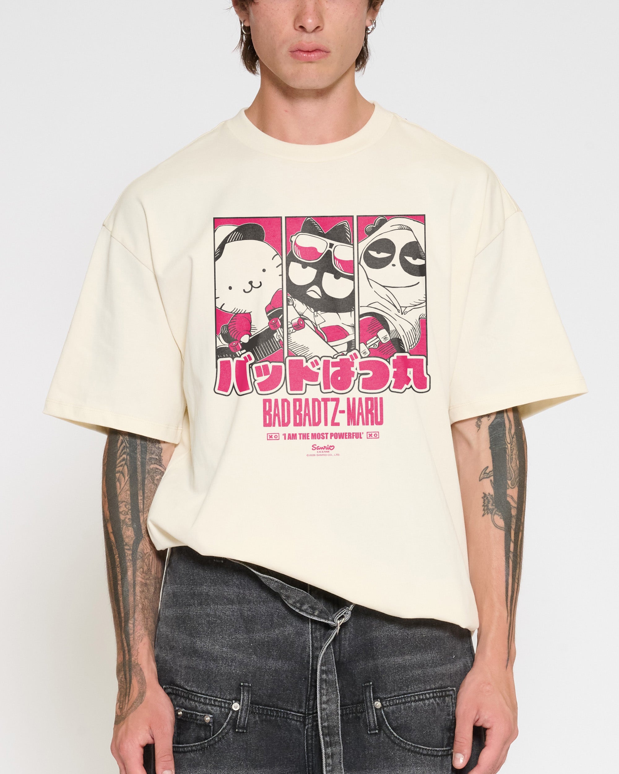 Bad Badtz-Maru Skate Oversized Tee Official Hello Kitty and Friends collab Threadheads