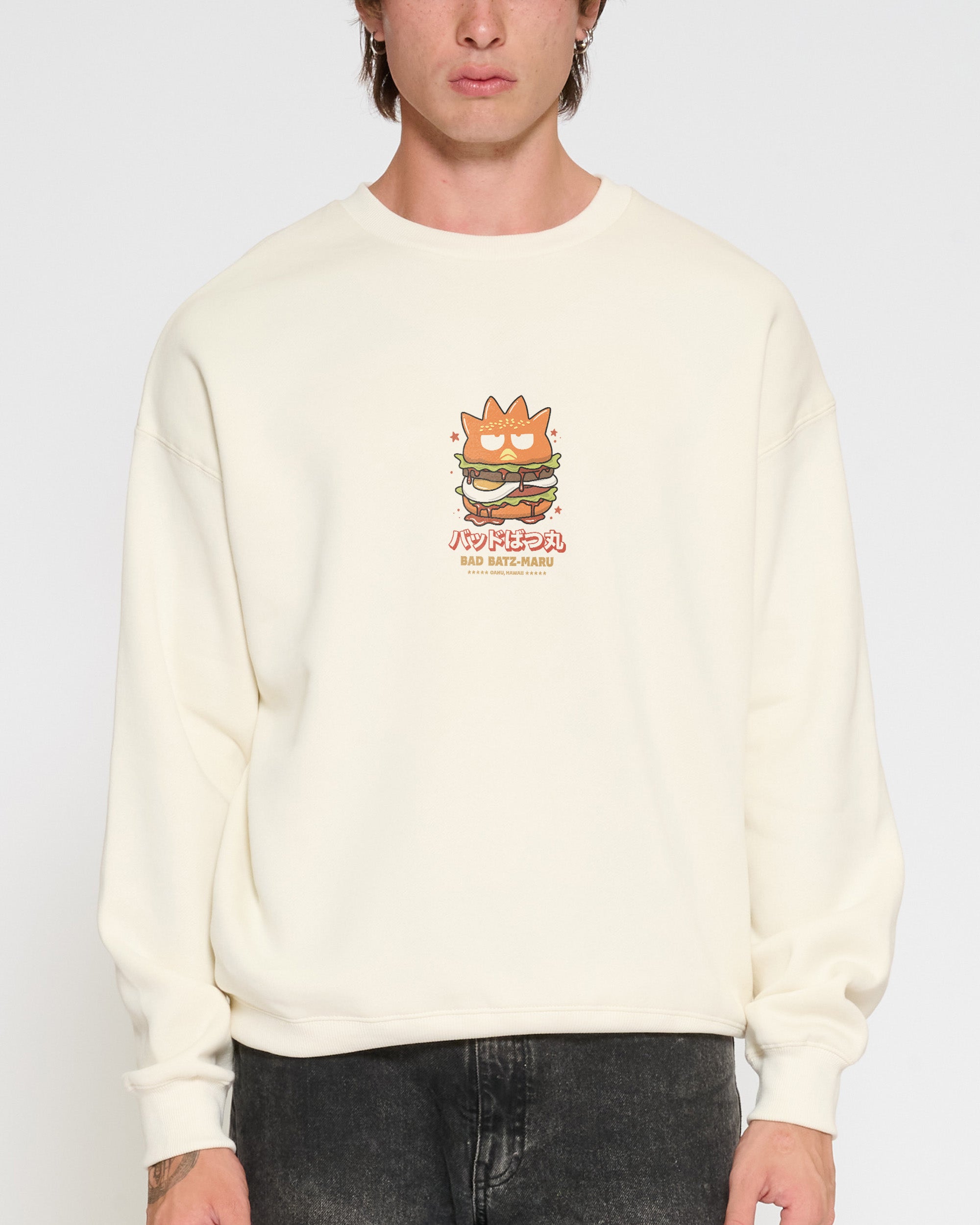 Bad Badtz-Maru Burger Sweatshirt Official Hello Kitty and Friends collab Threadheads