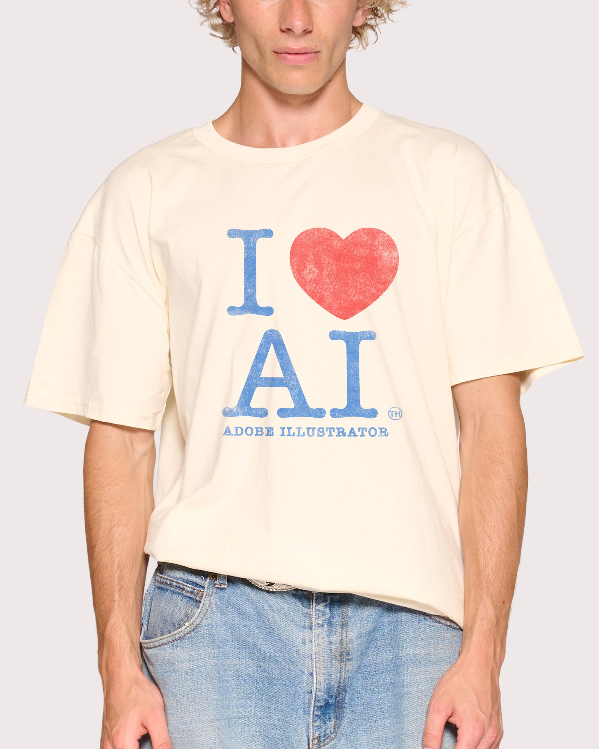 I Love AI Natural T-Shirt