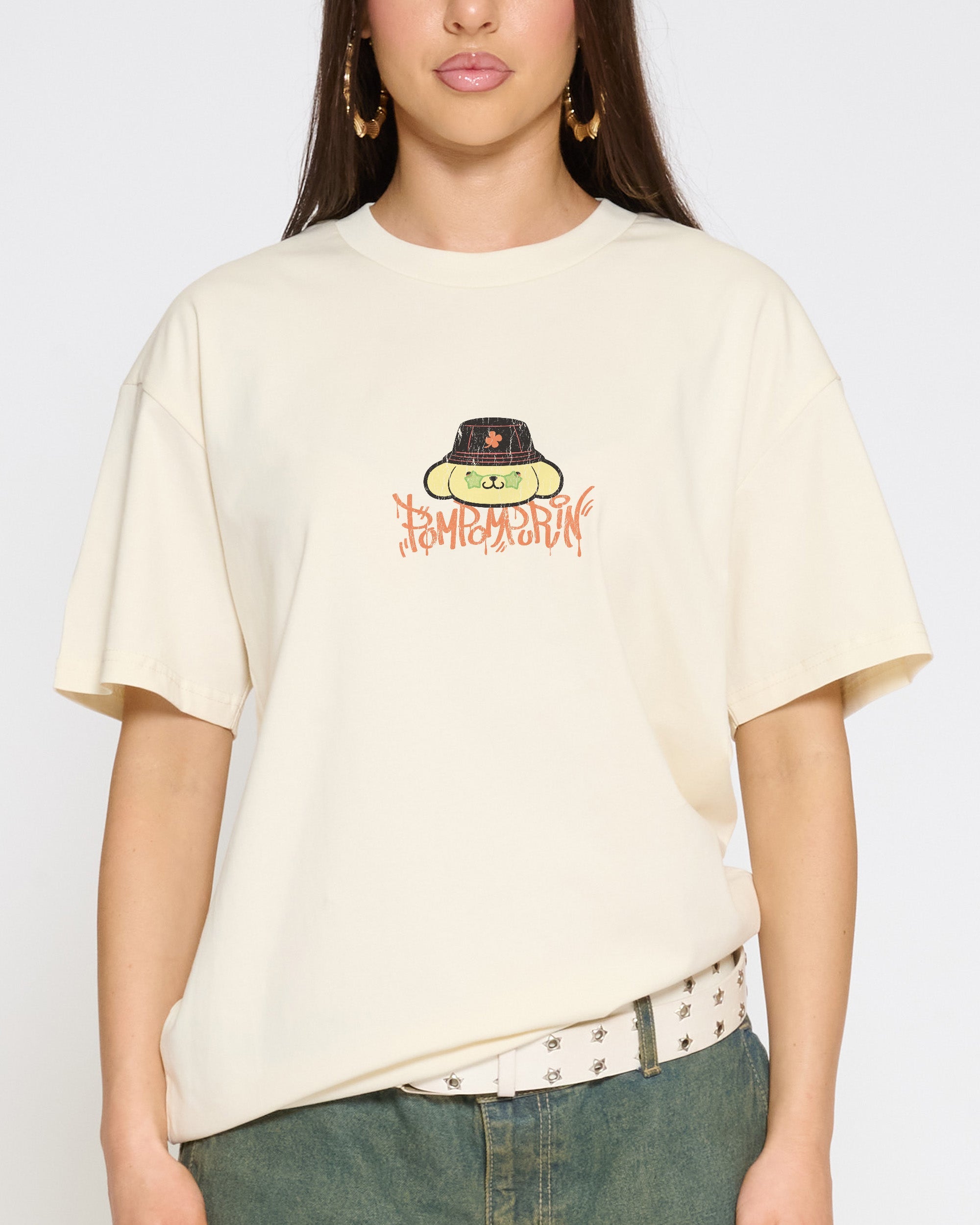 Pompompurin Street T-Shirt Official Hello Kitty and Friends collab Threadheads