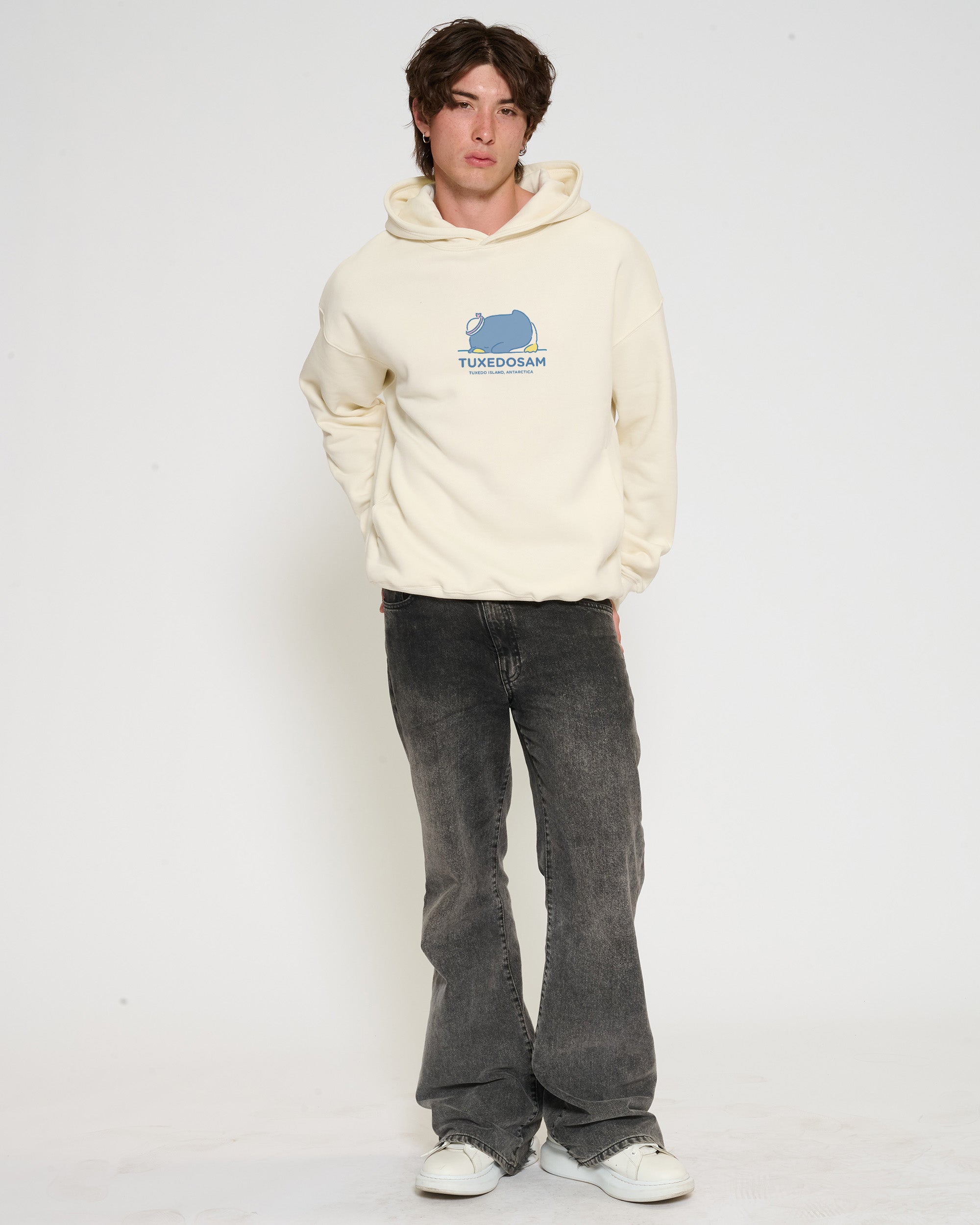 Tuxedosam Staying Cool Hoodie Official Hello Kitty and Friends collab Threadheads