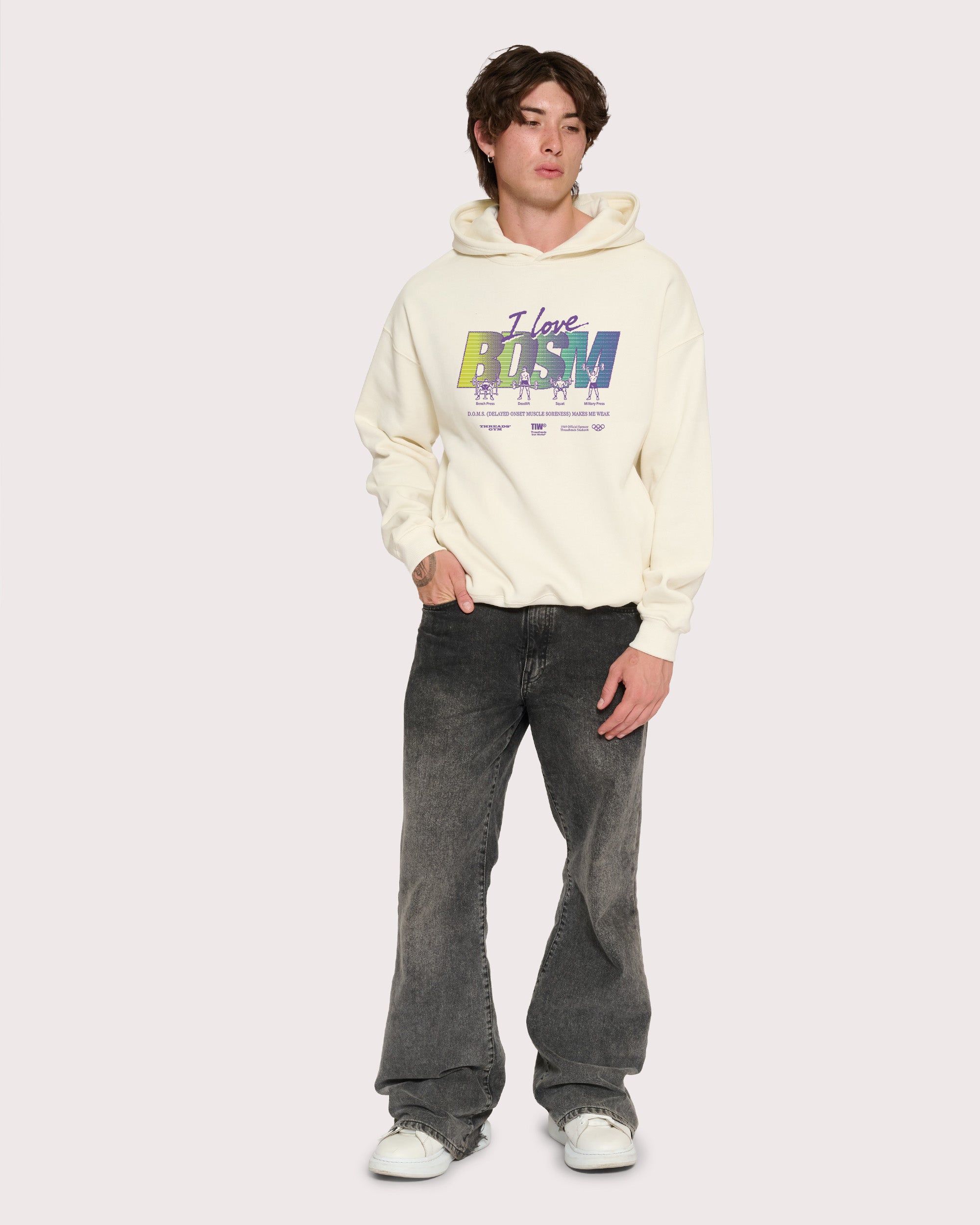 I Love BDSM Natural Hoodie