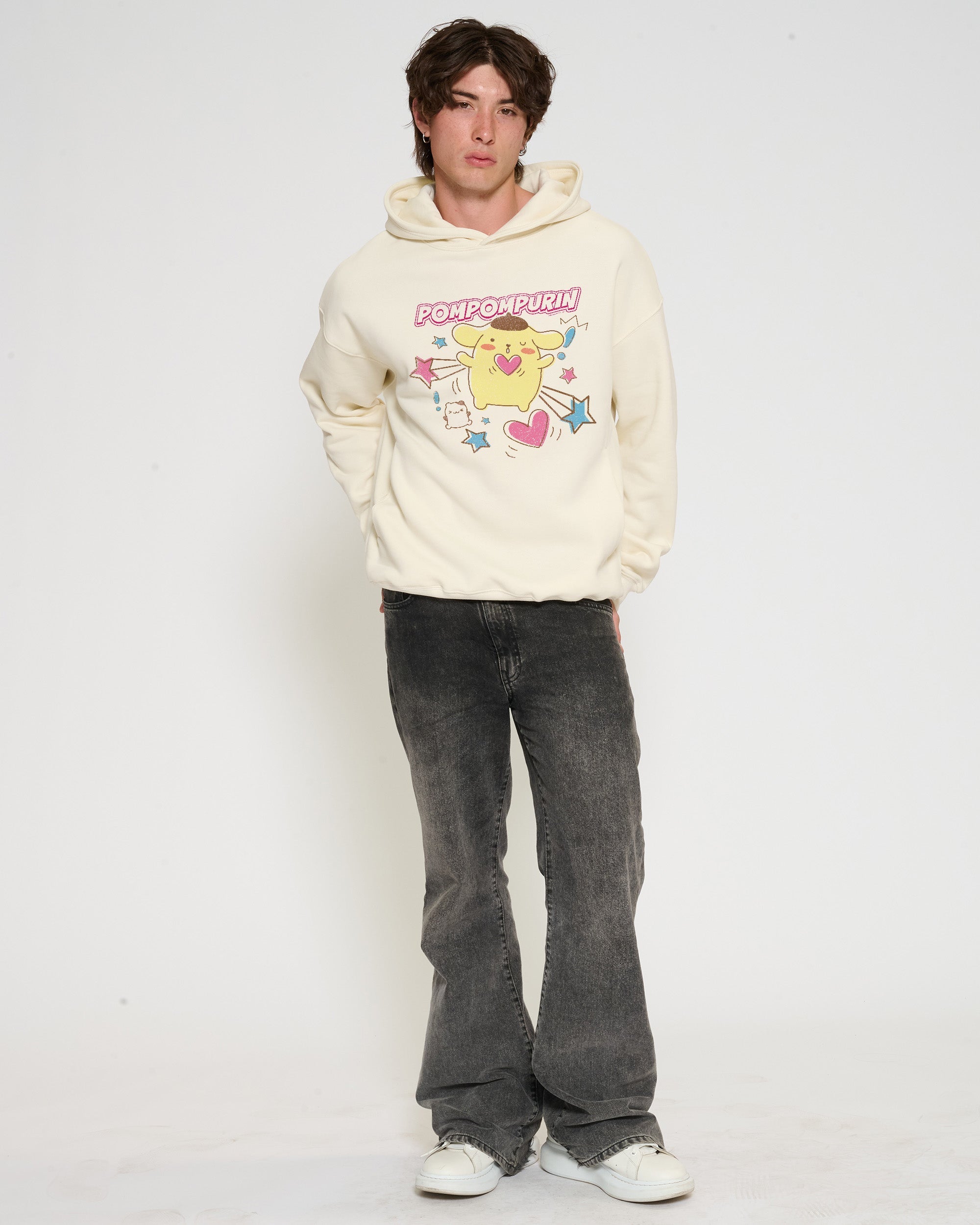 Pompompurin Hearts Hoodie Official Hello Kitty and Friends collab Threadheads