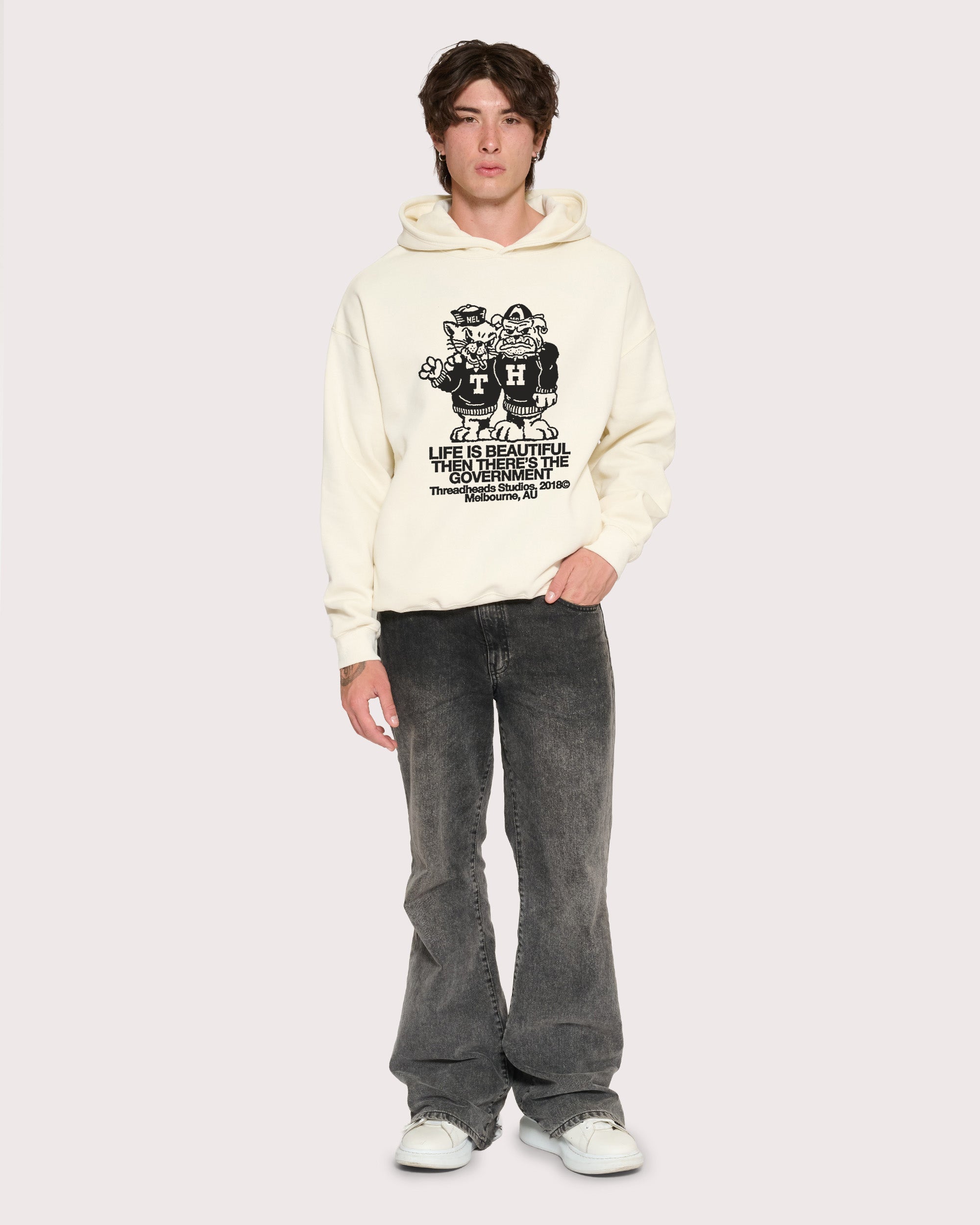 Life is Beautiful Natural Hoodie