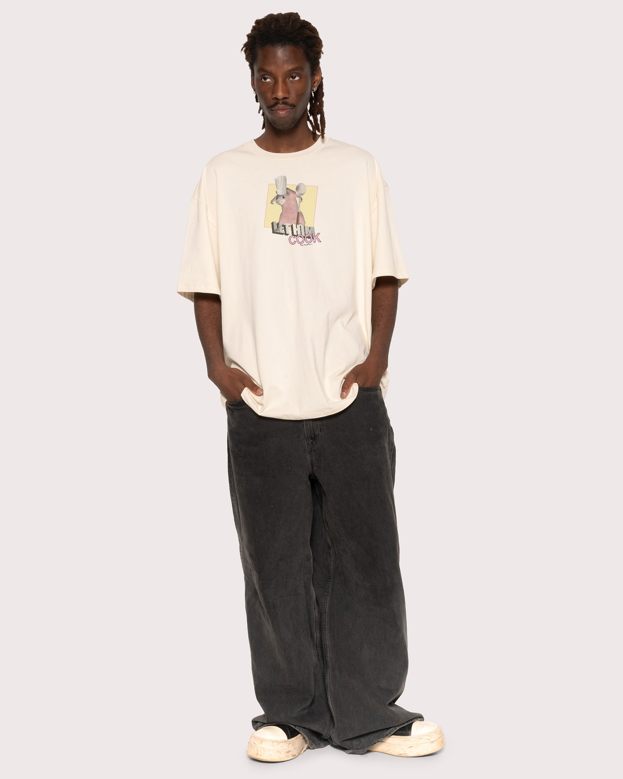 Let Him Cook Natural Oversized Tee