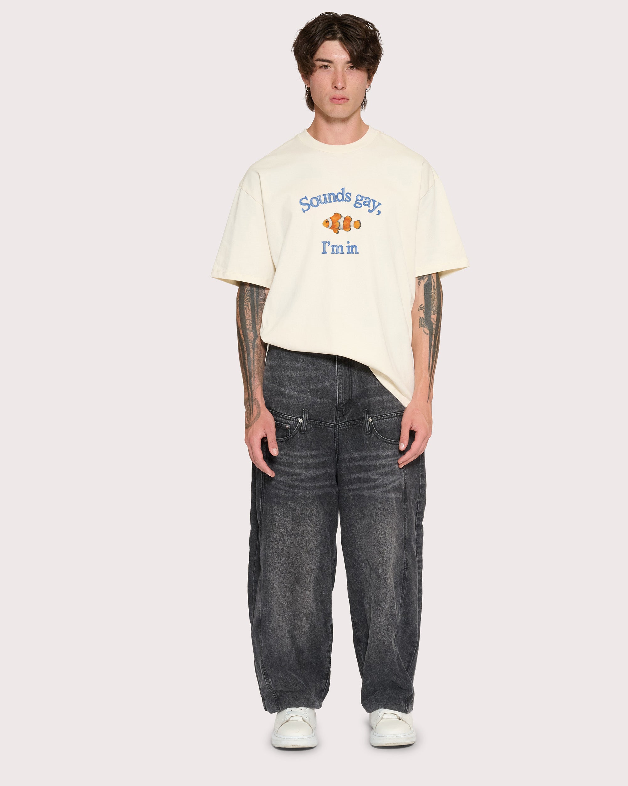 Sounds Gay, I'm In Natural Oversized Tee