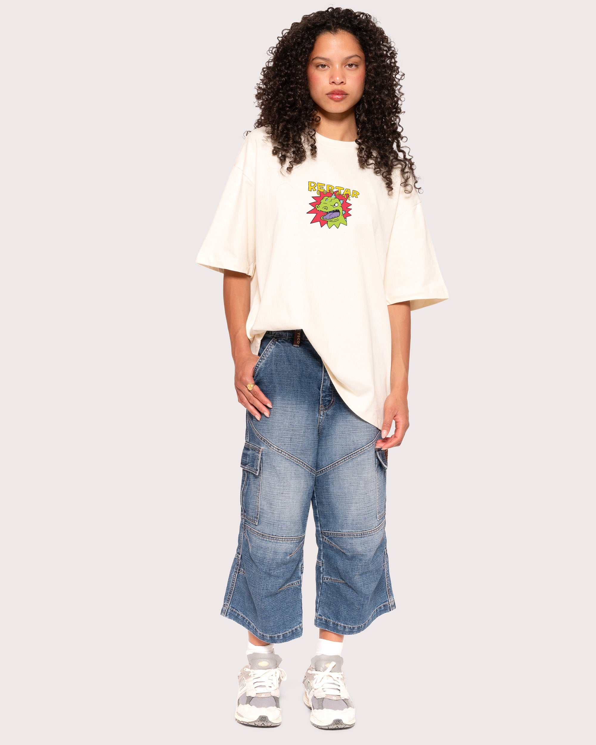 Reptar Cereal Natural Oversized Tee