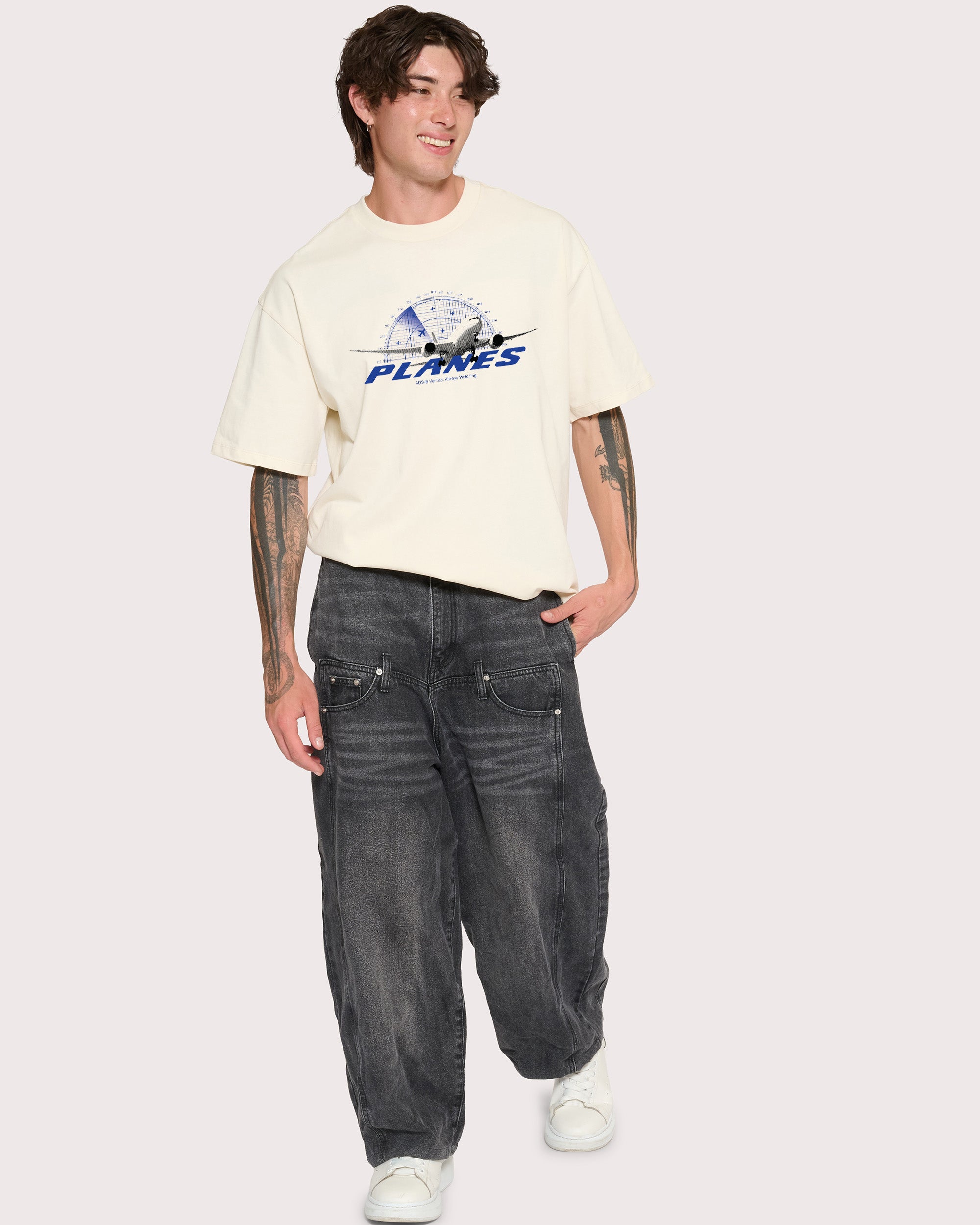 Squawk 1200 Natural Oversized Tee
