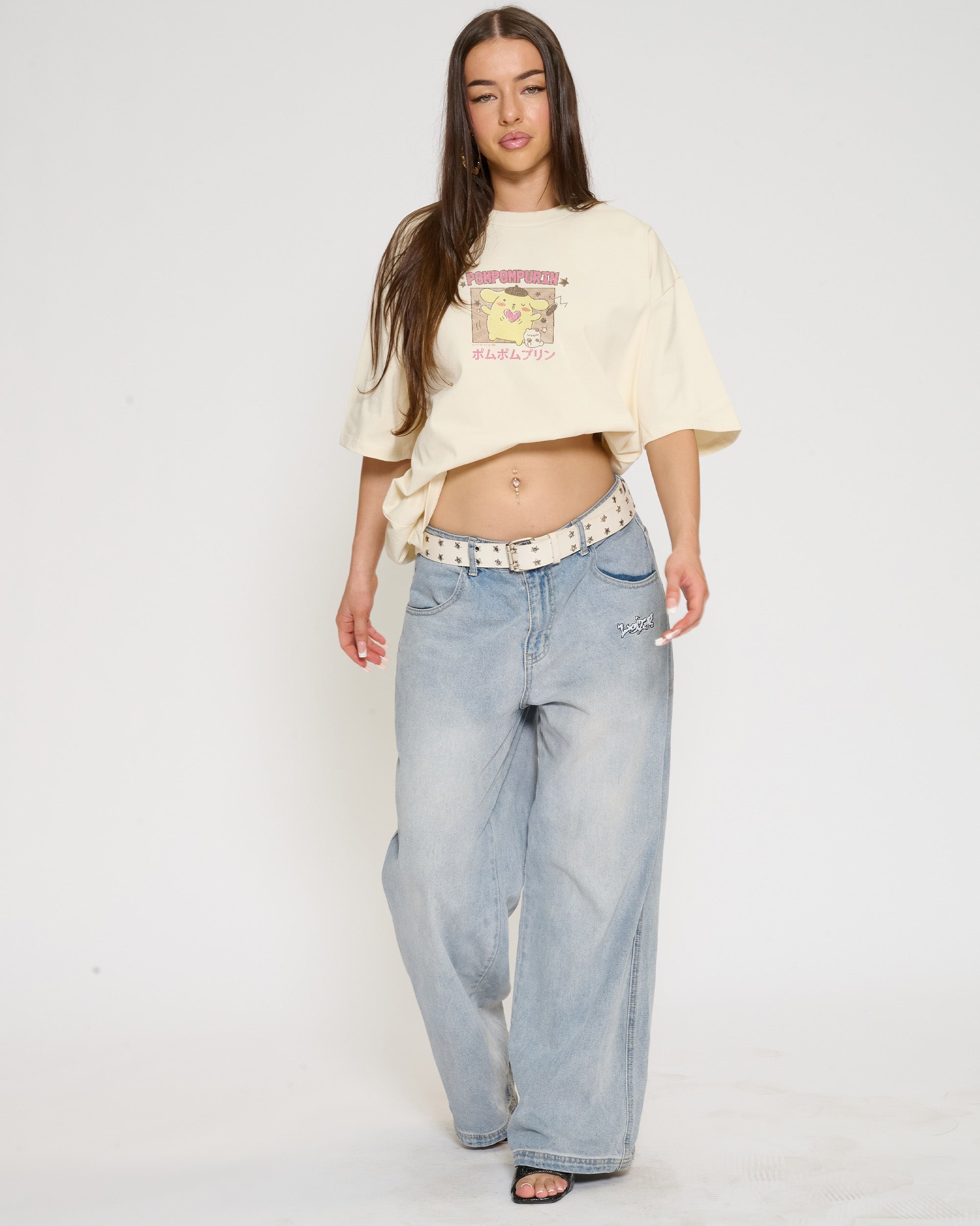 Pompompurin Kawaii Oversized Tee Official Hello Kitty and Friends collab Threadheads