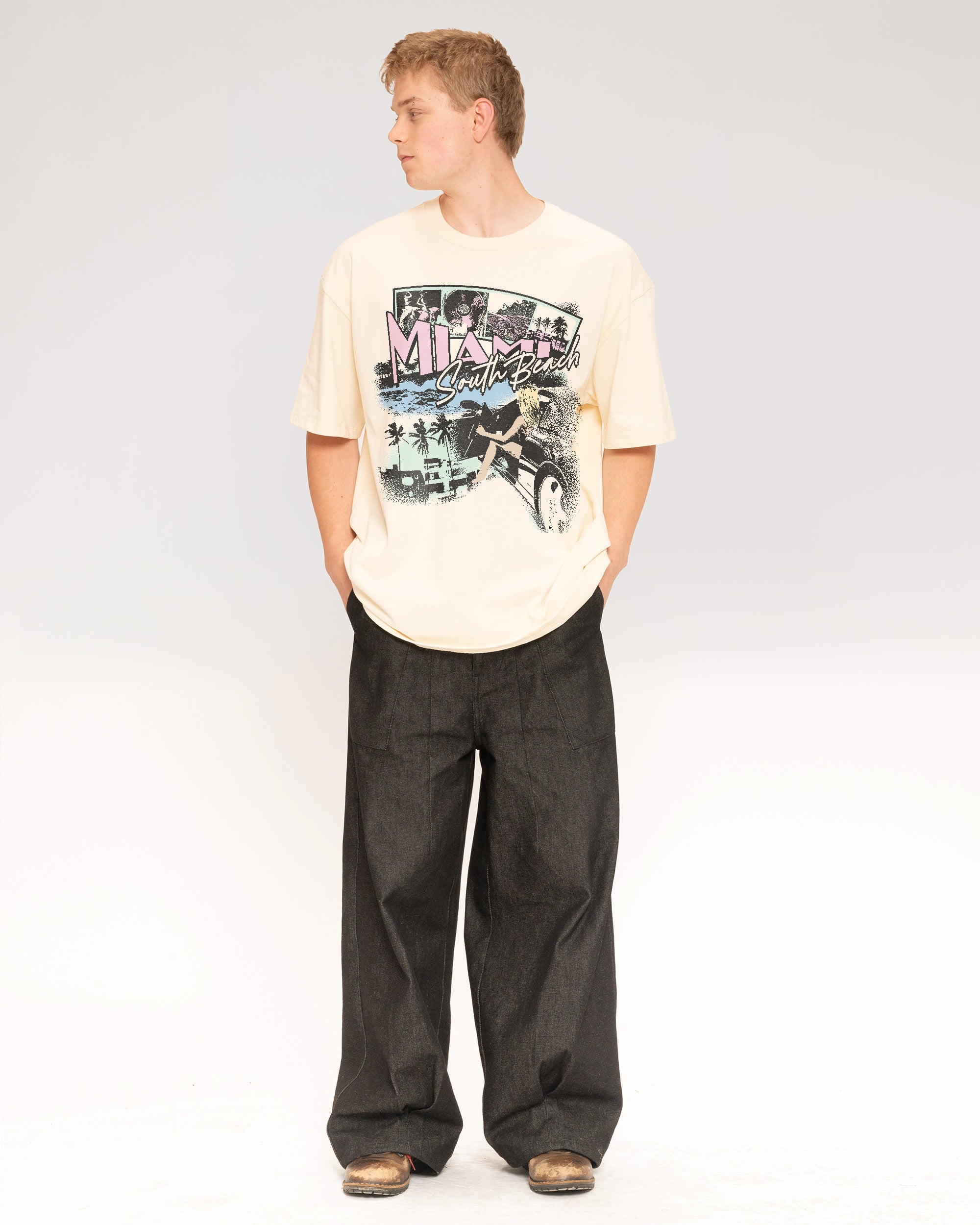 TH2257 Natural Oversized Tee
