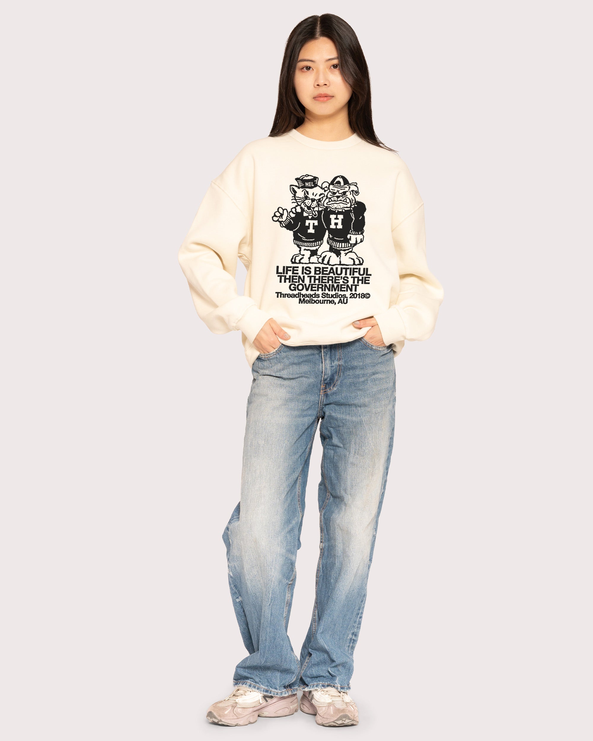 Life is Beautiful Natural Sweatshirt
