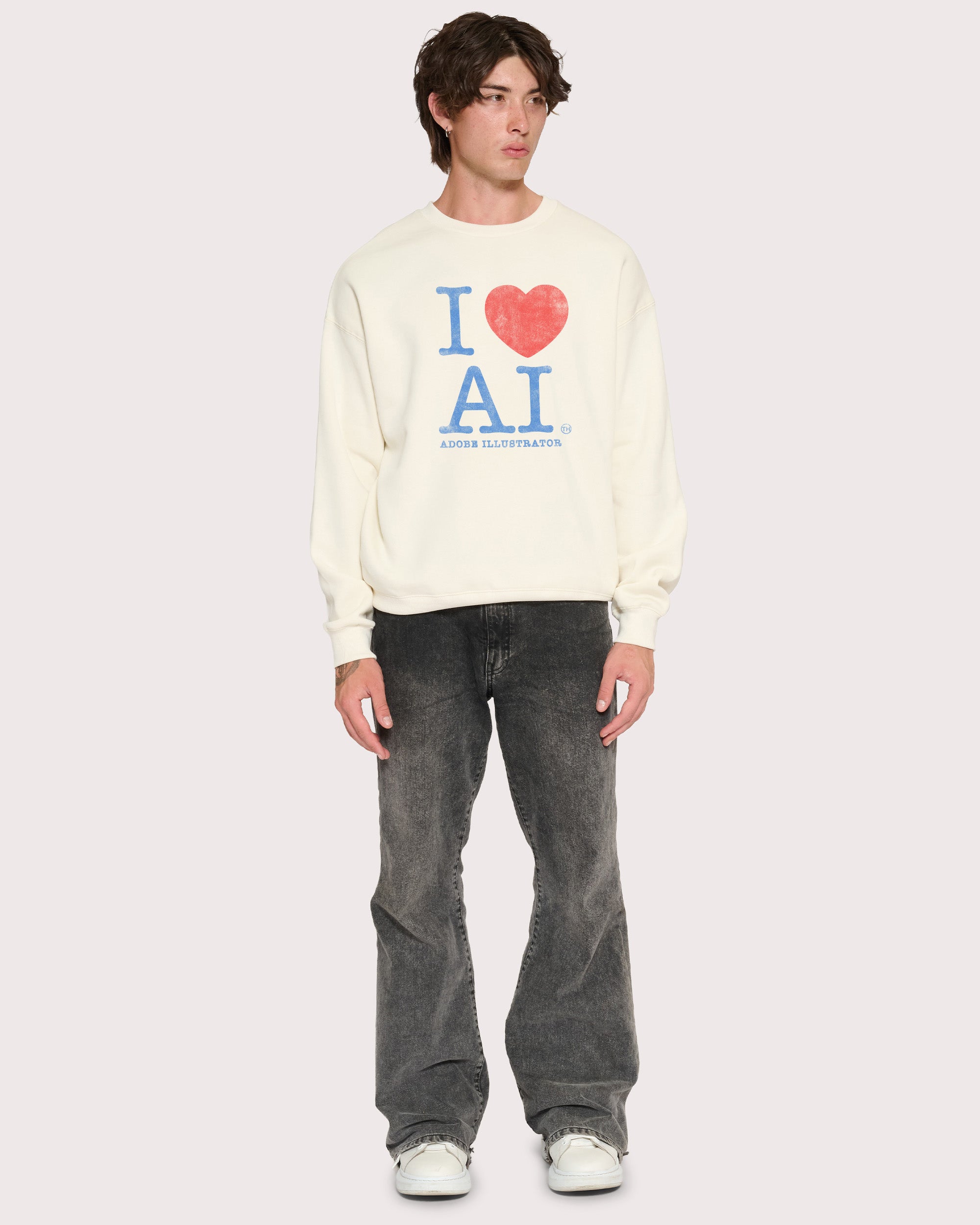 I Love AI Natural Sweatshirt