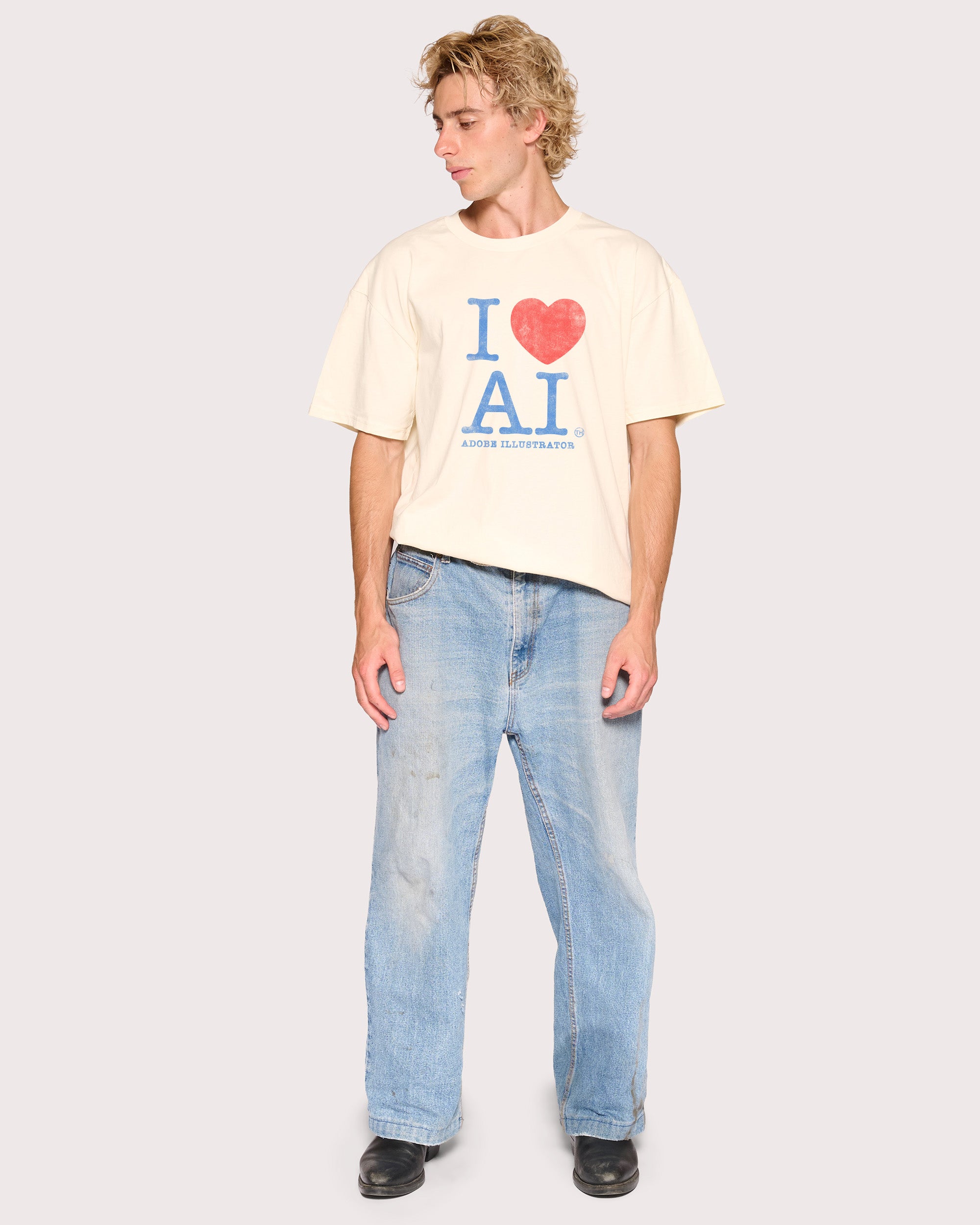 I Love AI Natural T-Shirt