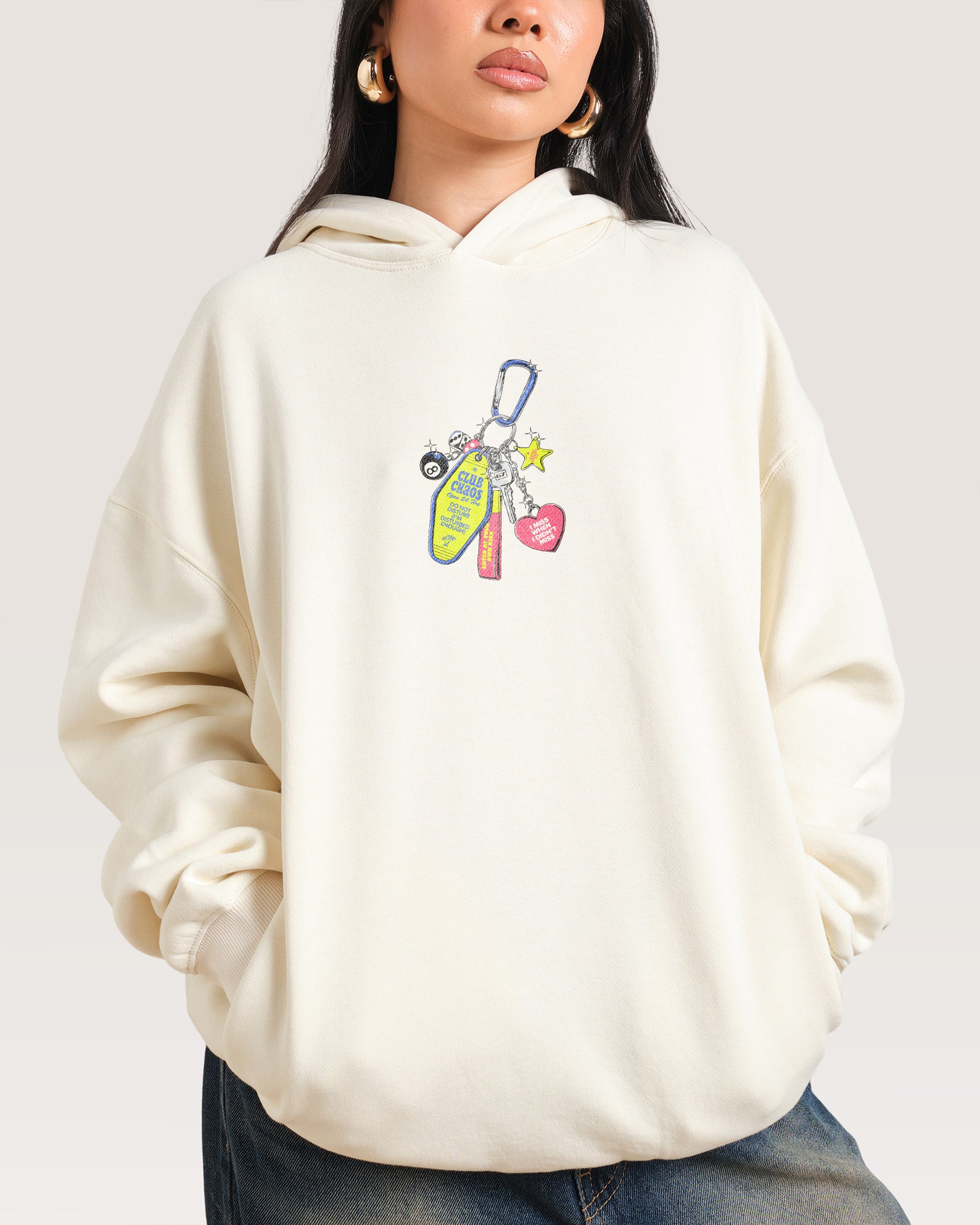 Club Chaos Key Chain Natural Hoodie
