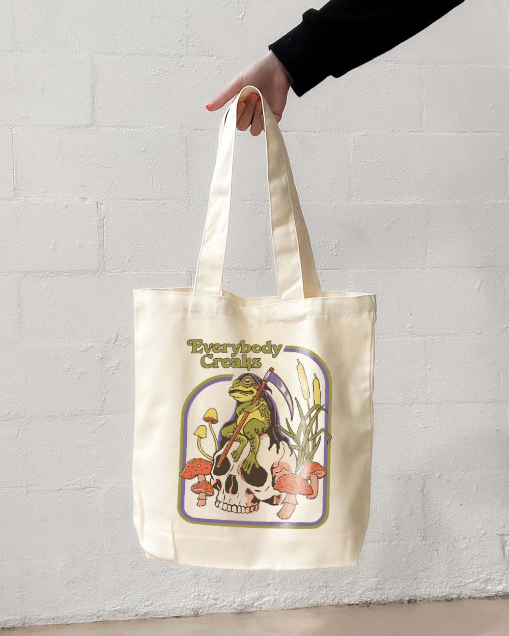 Everybody Croaks Tote Bag Australia Online Natural