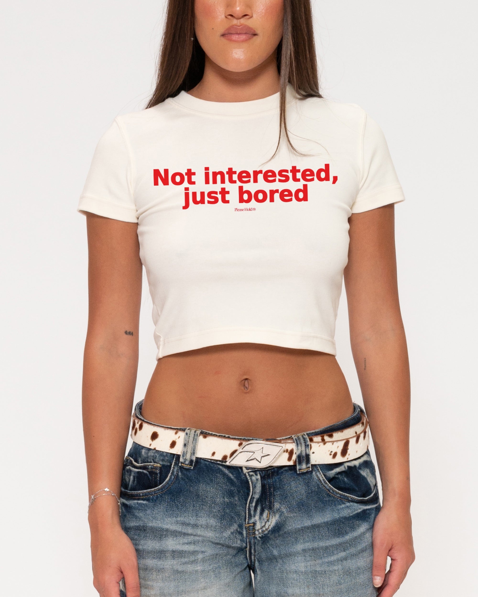 Not Interested, Just Bored Natural Baby Tee