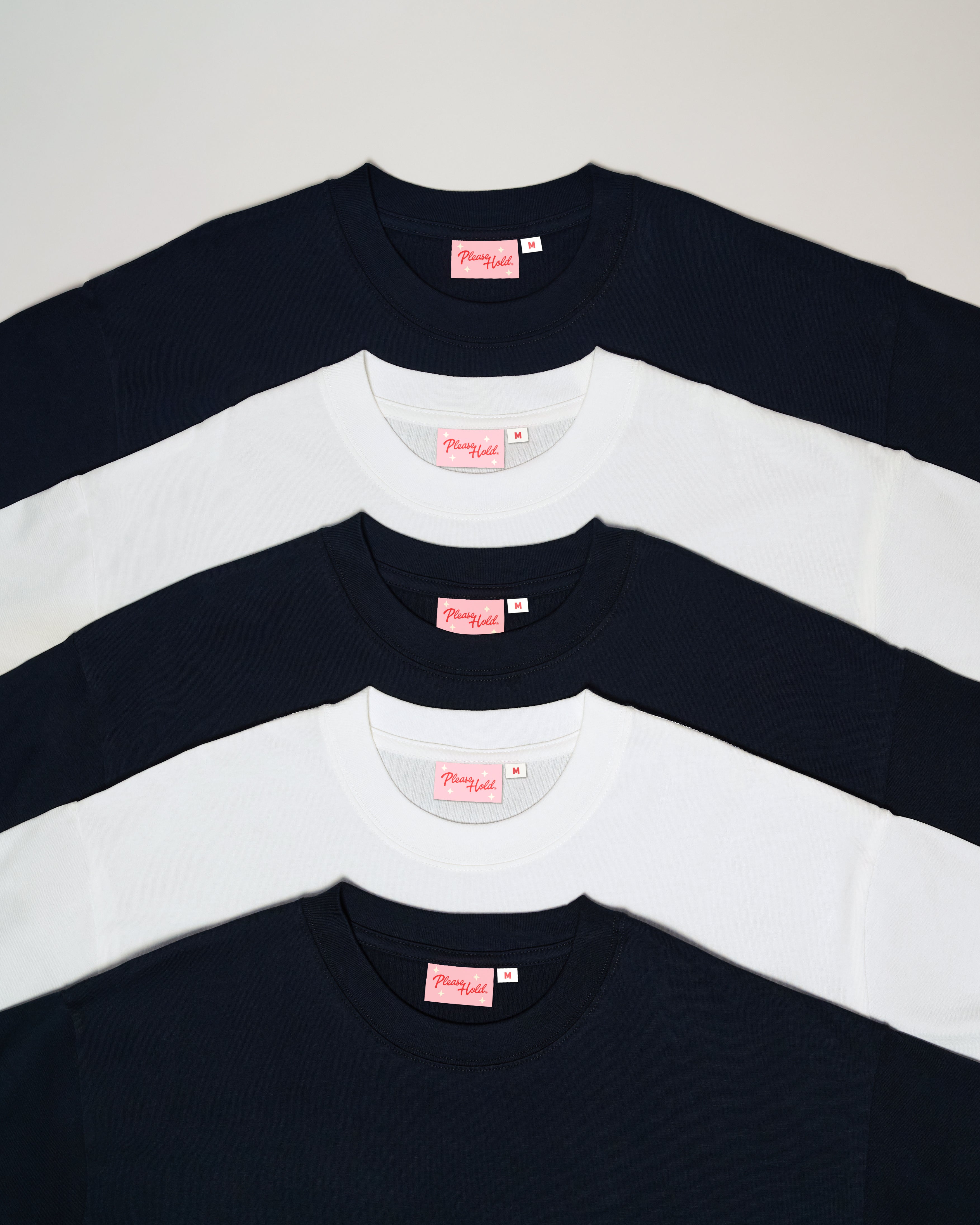 Boxy Crop Tee 5-Pack: Black, White Blank Boxy Crop Tee – view 5