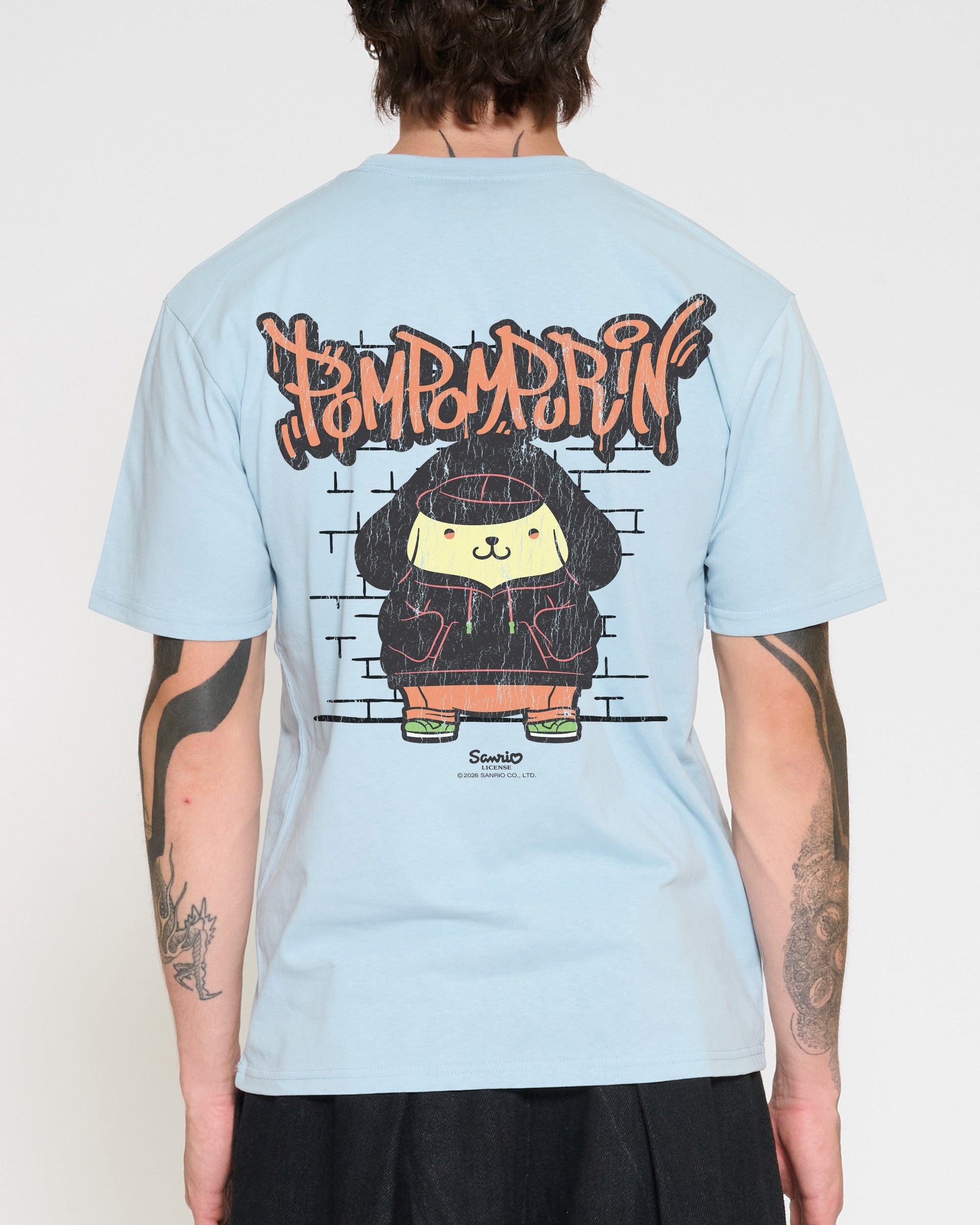 Pompompurin Street T-Shirt Official Hello Kitty and Friends collab Threadheads