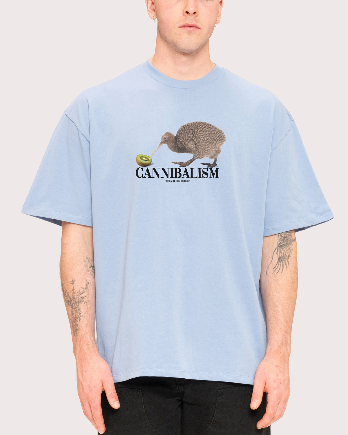 Cannibalism Powder Blue Oversized Tee