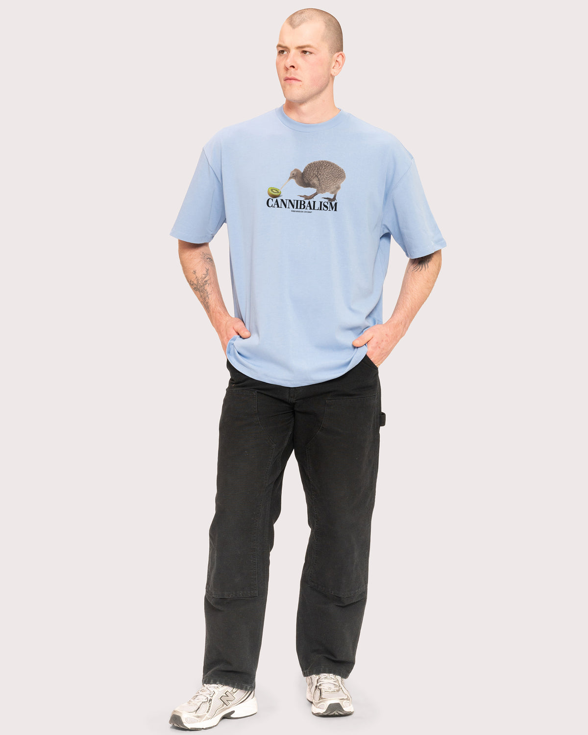 Cannibalism Powder Blue Oversized Tee