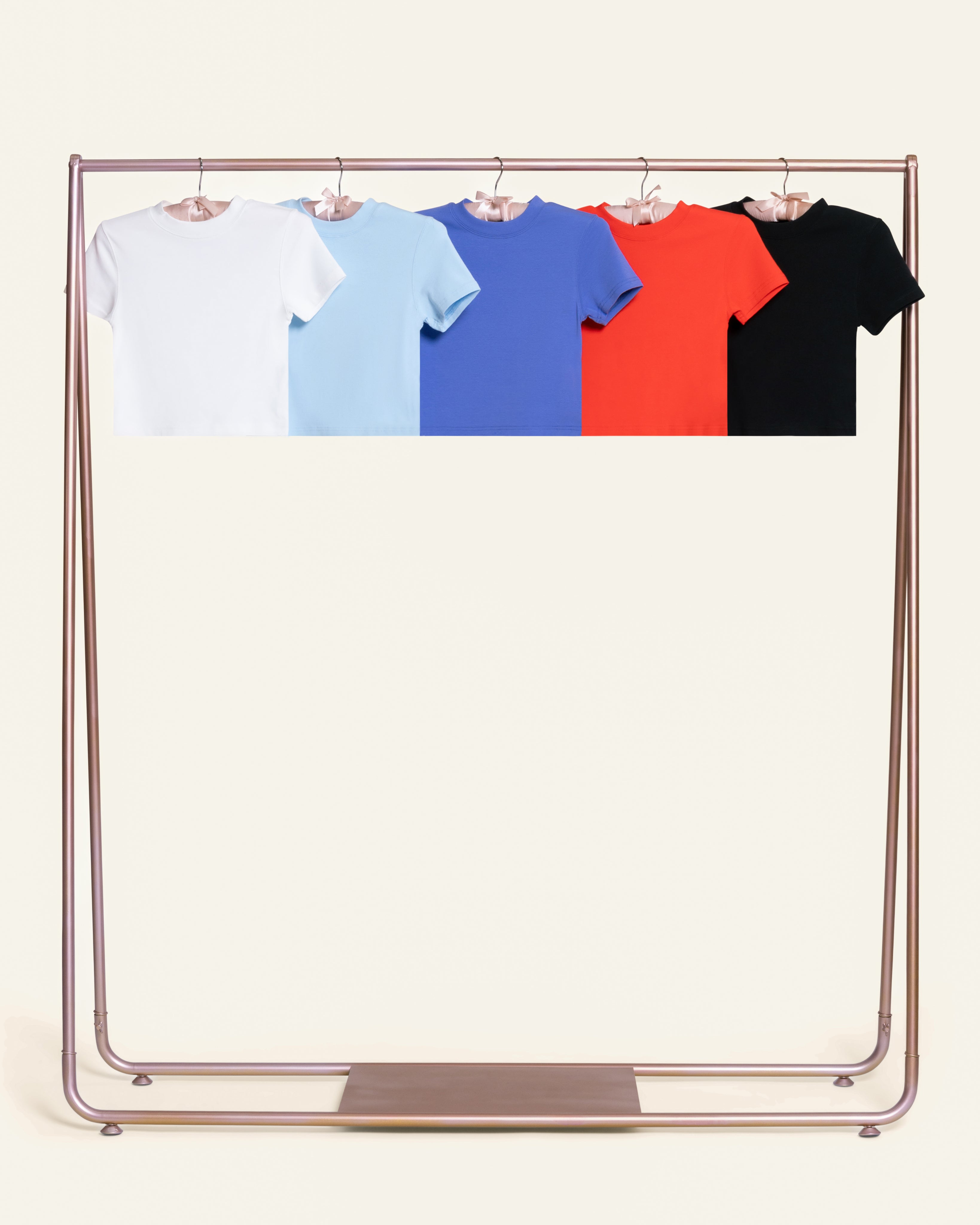 Baby Tee 5-Pack: Black, Red, Dusk, Pale Blue, Natural Blank Baby Tee