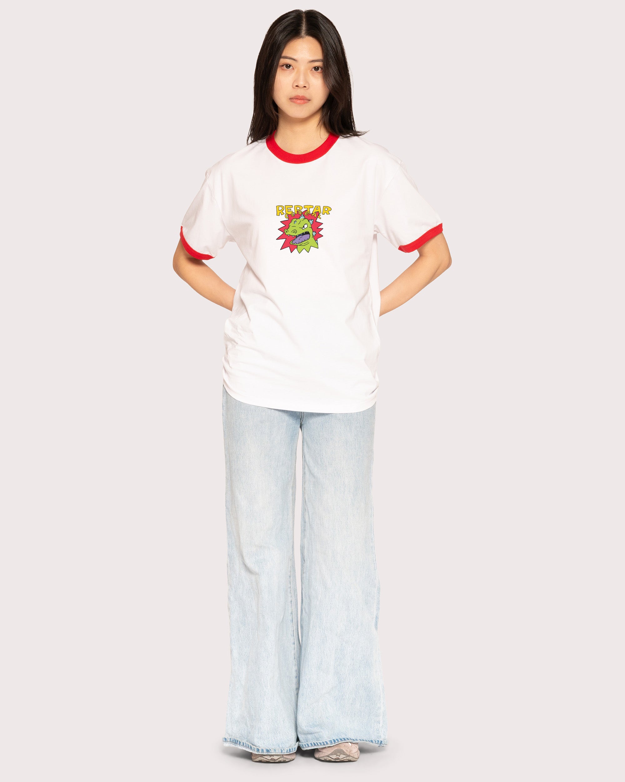 Reptar Cereal Red Ringer T-Shirt