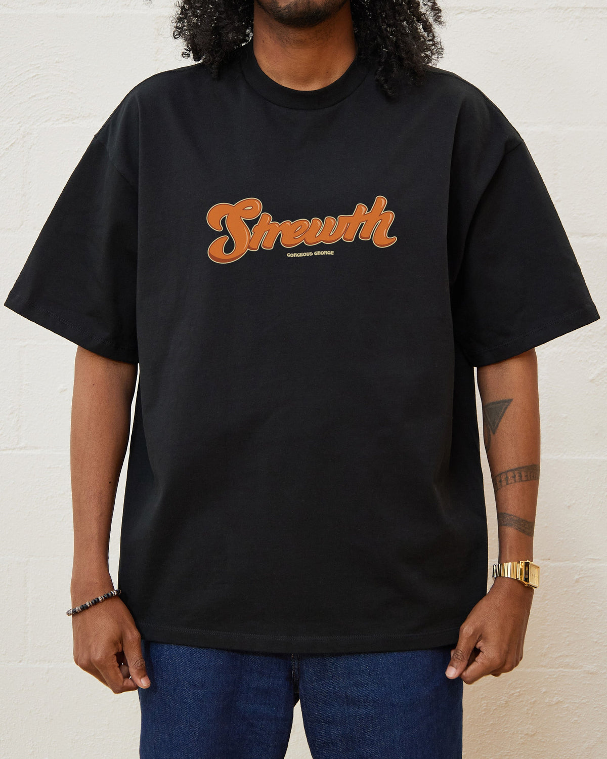 Strewth Oversized Tee Australia Online Black