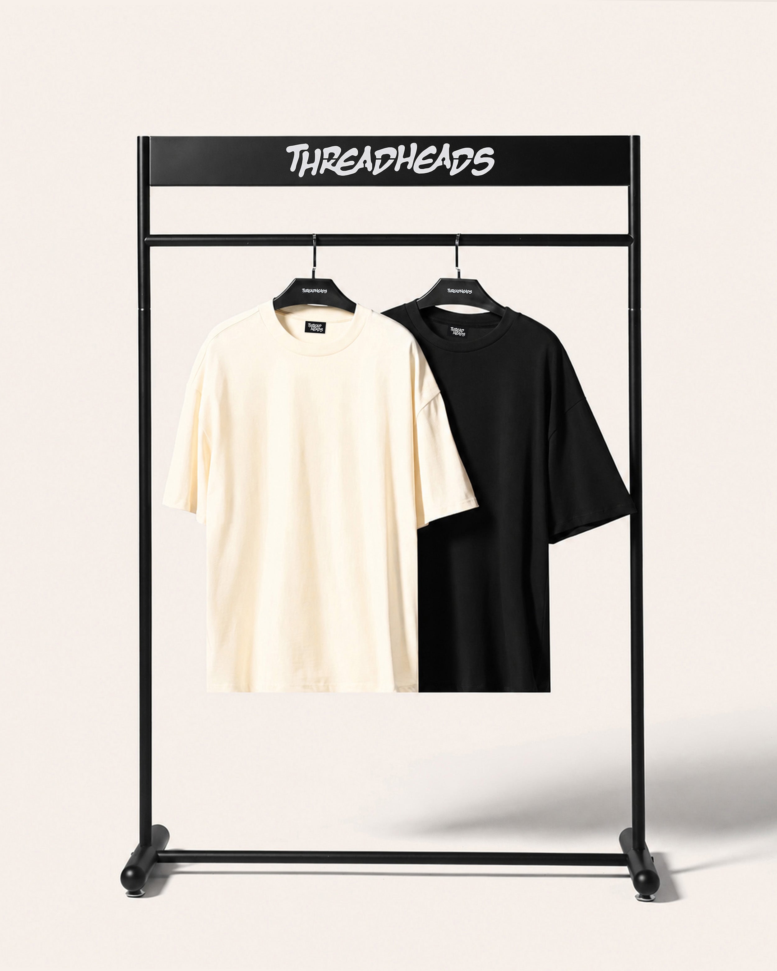 Oversized Tee 2 Pack: Black, Natural