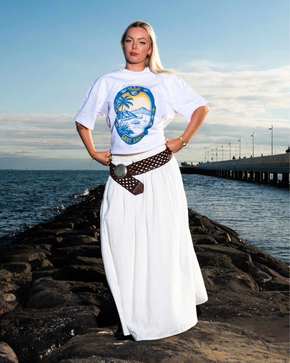 Saint Barts Scene Oversized Tee Online Australia