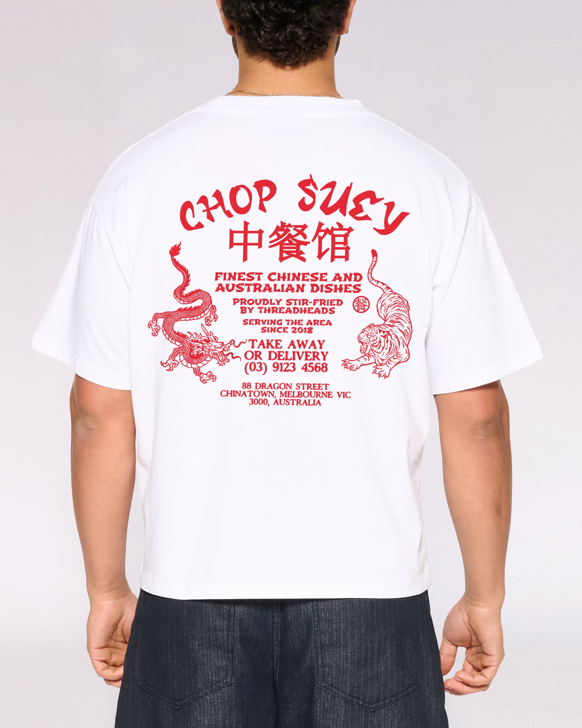 Chop Suey Oversized Crop Tee