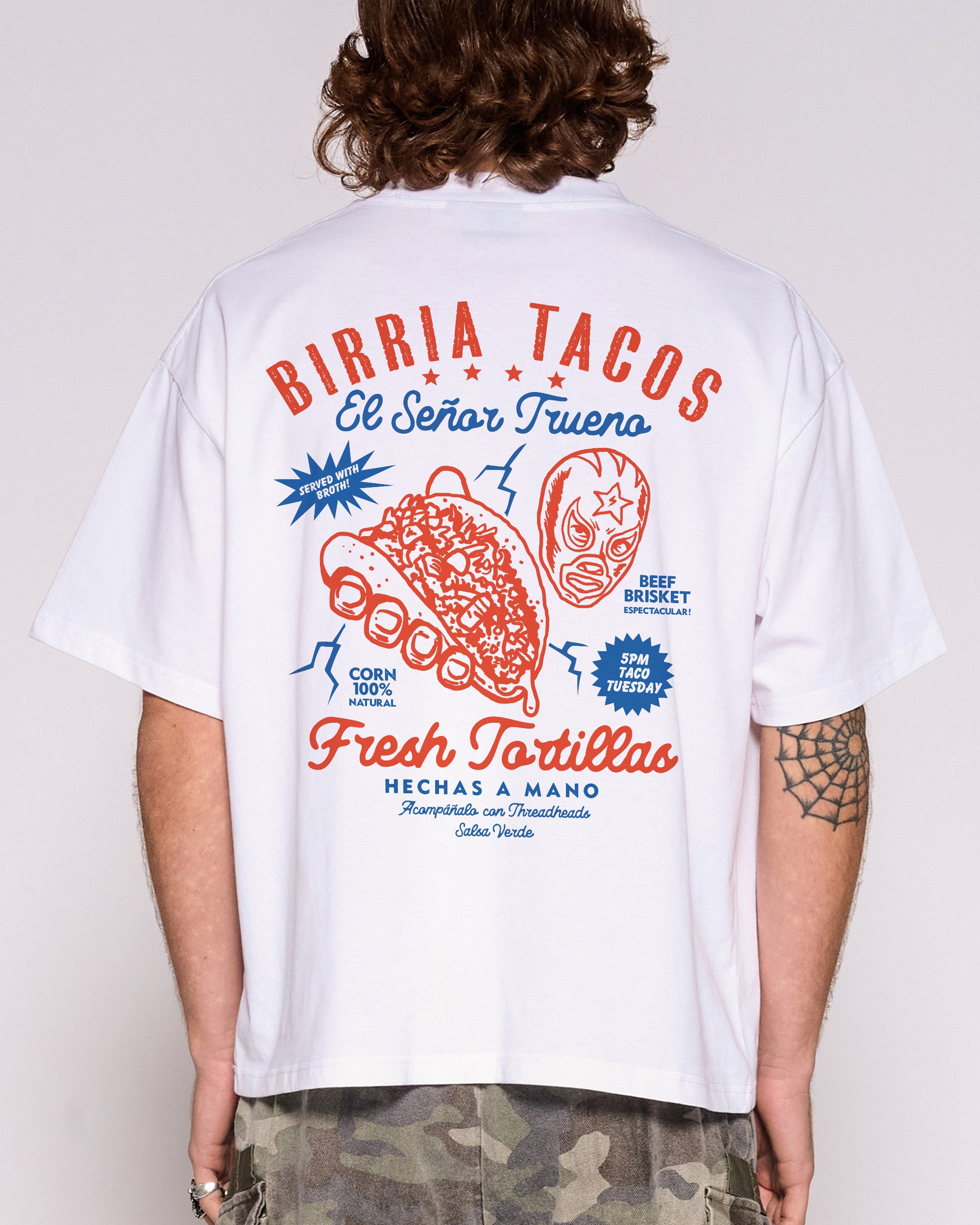 Birria Tacos El Senor Trueno Oversized Crop Tee