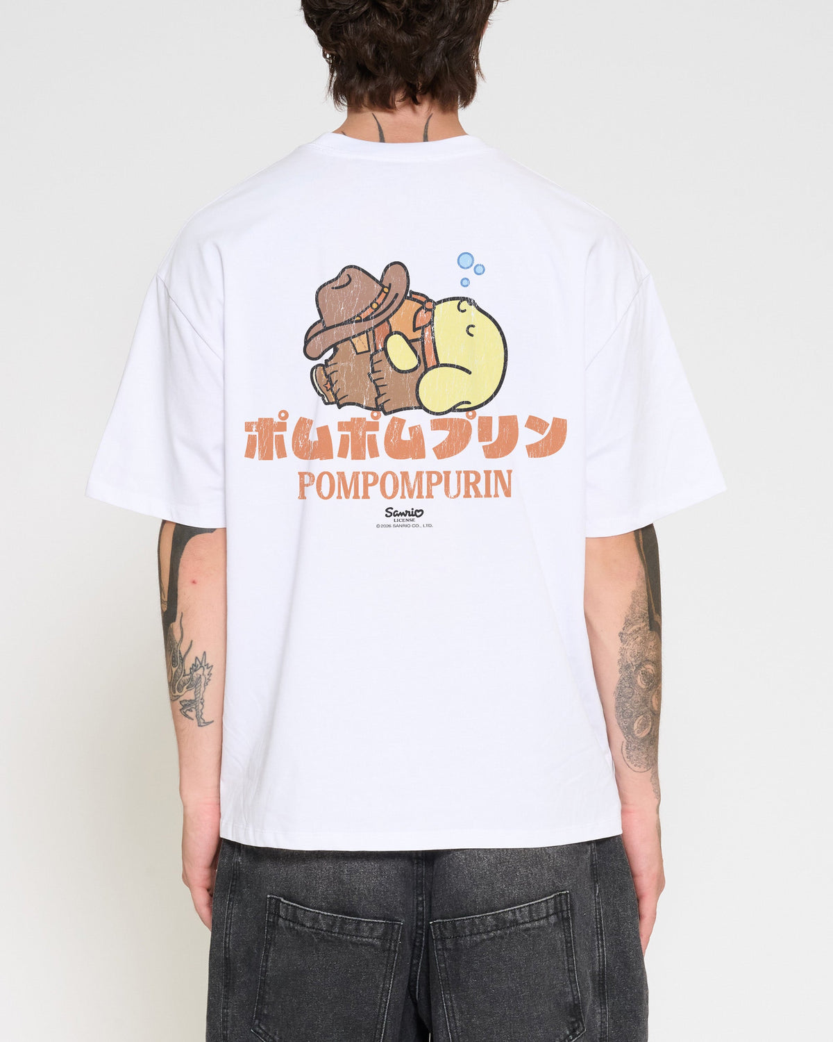 Pompompurin Yeehaw Oversized Tee Official Hello Kitty and Friends collab Threadheads