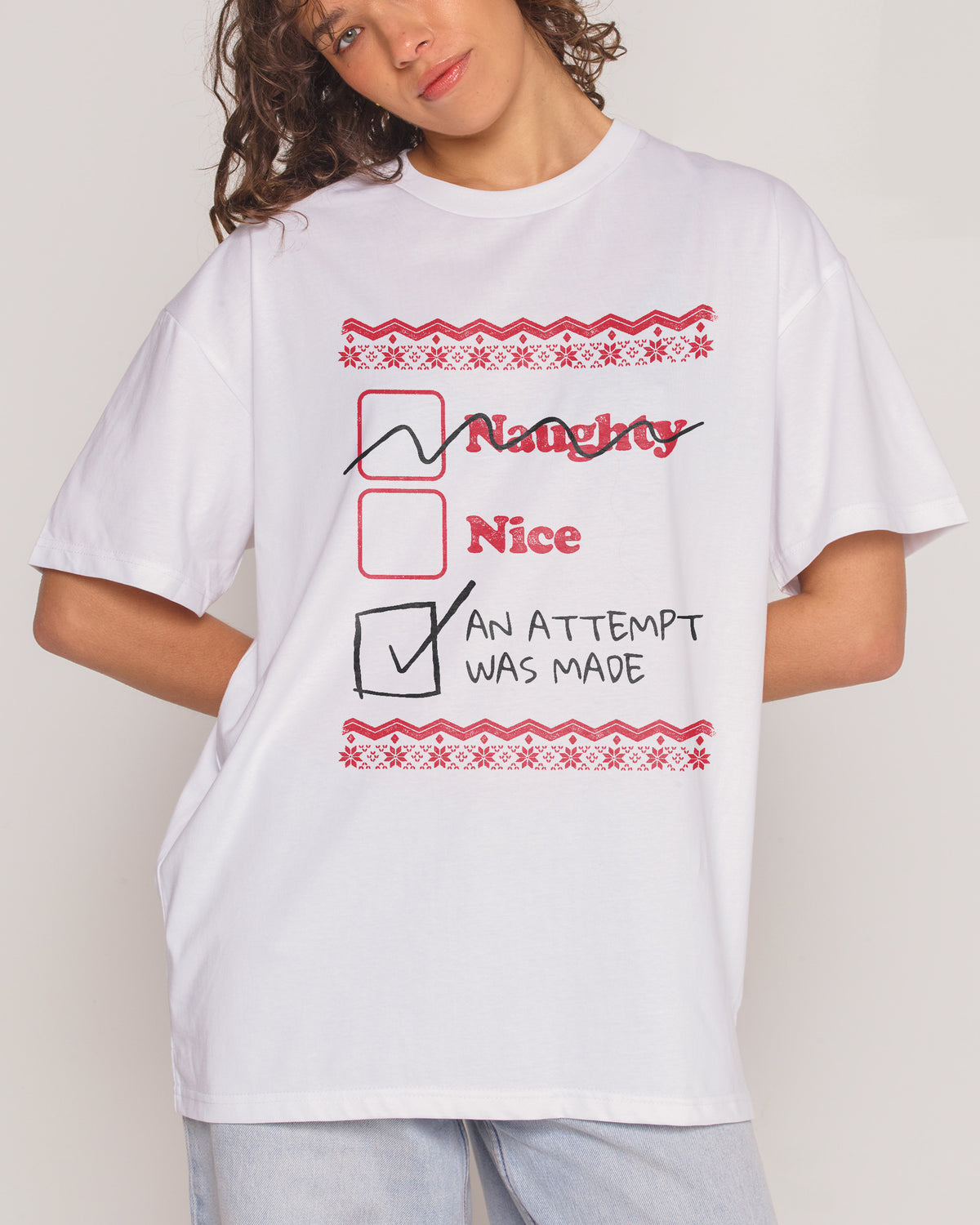 Naughty Nice an Attempt was Made T-Shirt Threadheads Australia Online