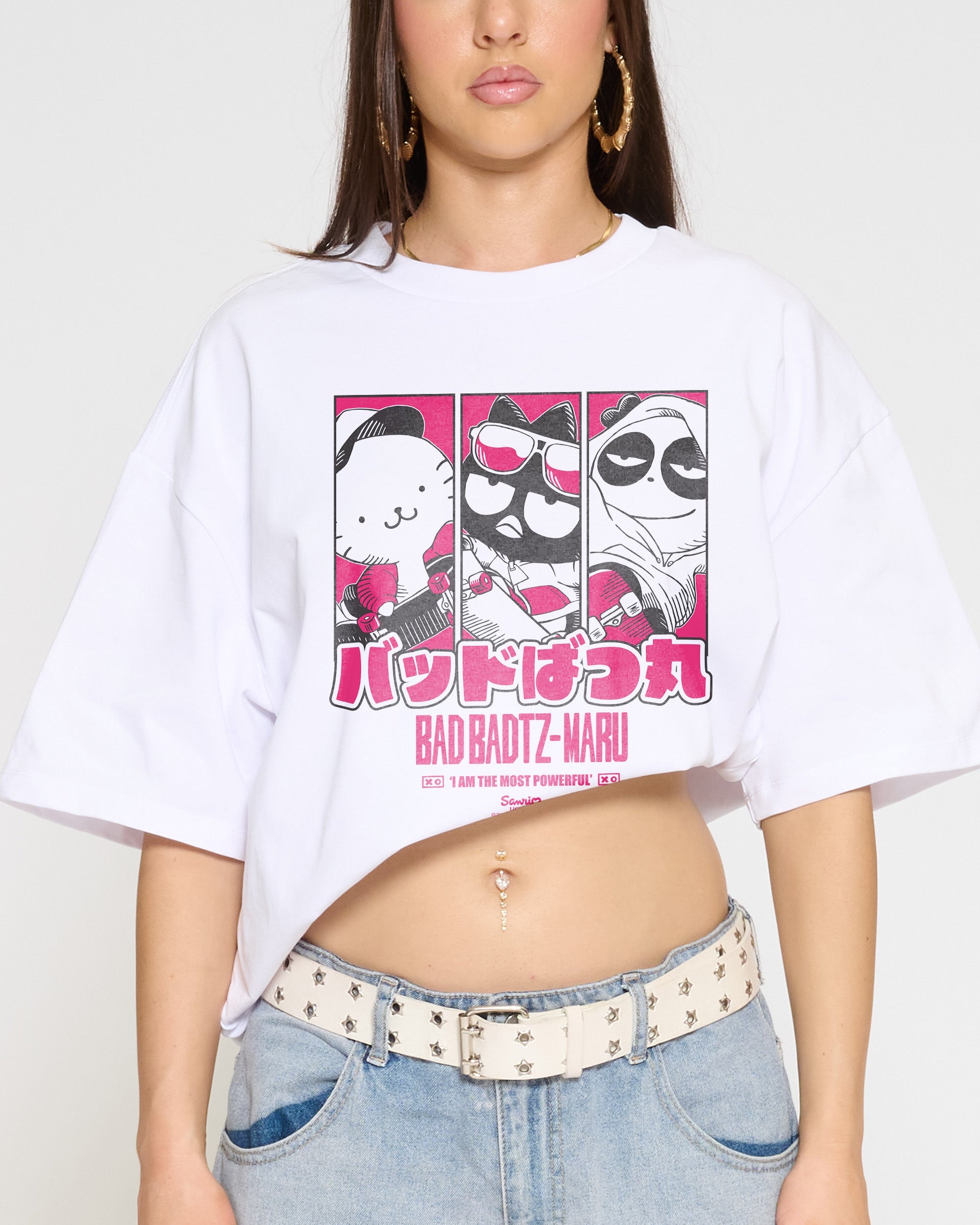 Bad Badtz-Maru Skate Oversized Tee Official Hello Kitty and Friends collab Threadheads