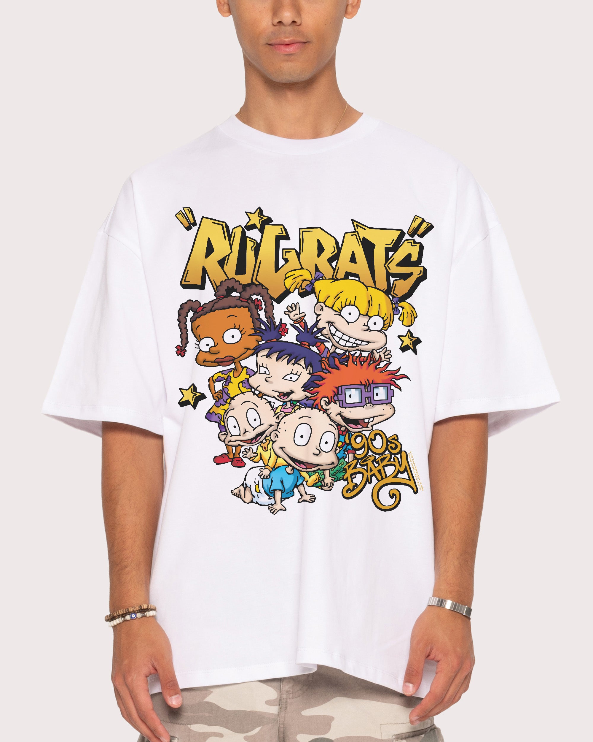 90s Baby White Oversized Tee