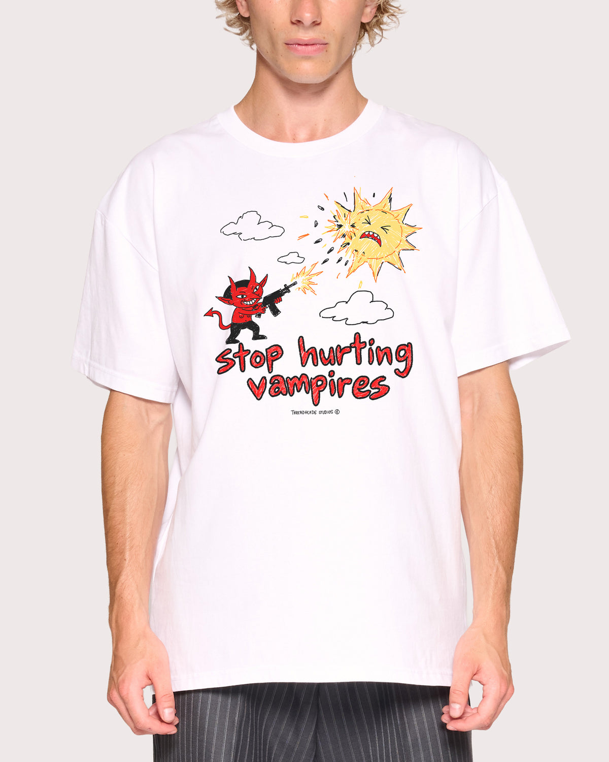 Stop Hurting Vampires White T-Shirt