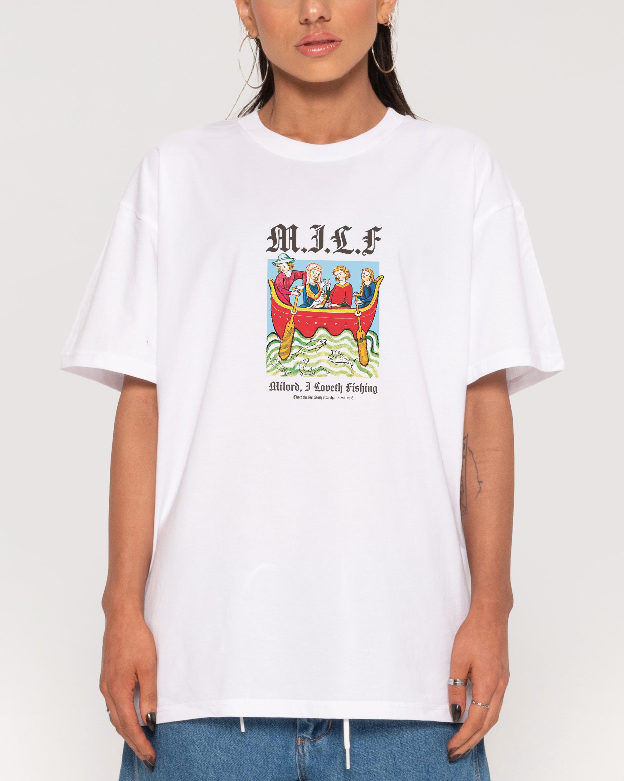 Milord, I Love Fishing White T-Shirt