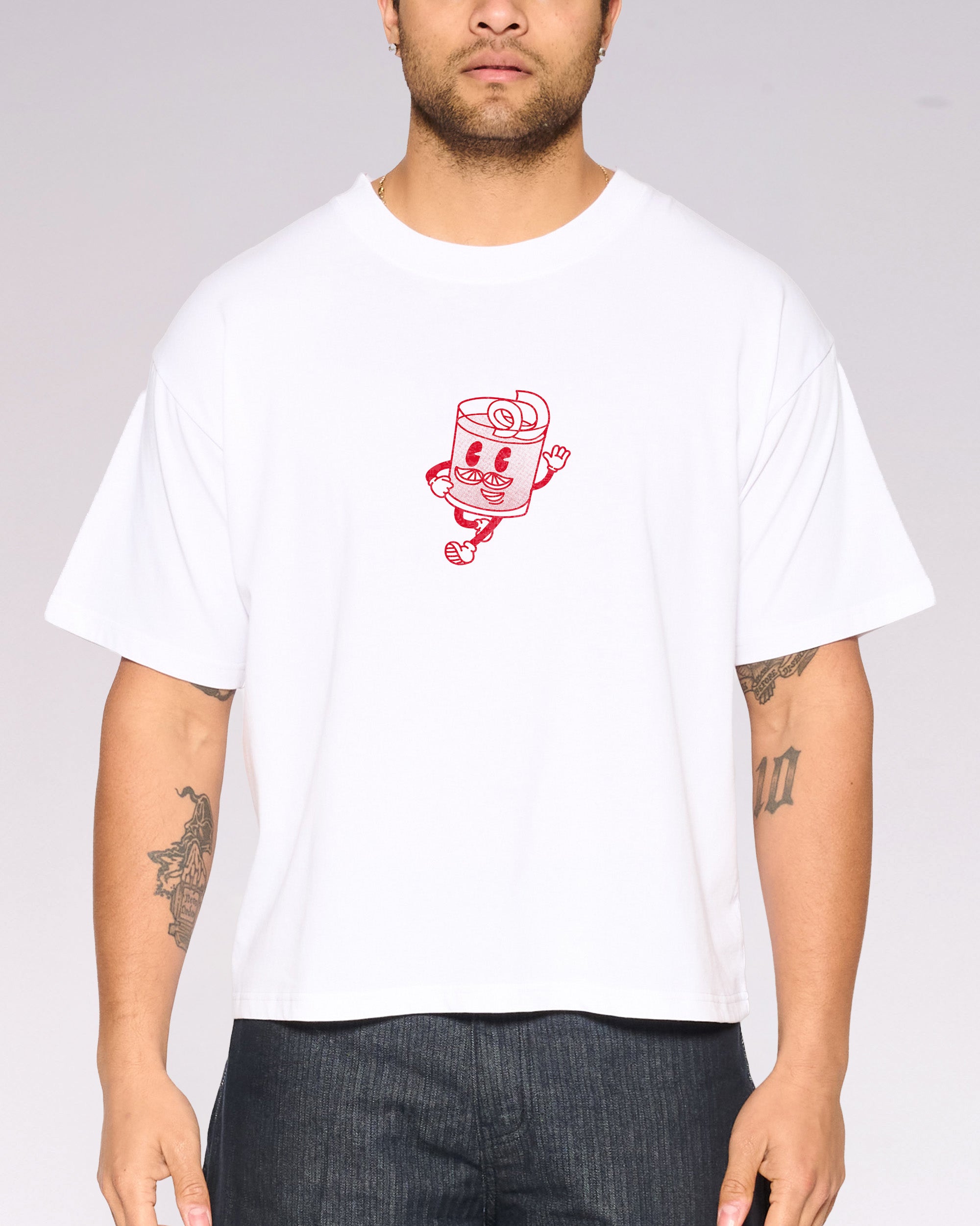 Negroni White Oversized Crop Tee