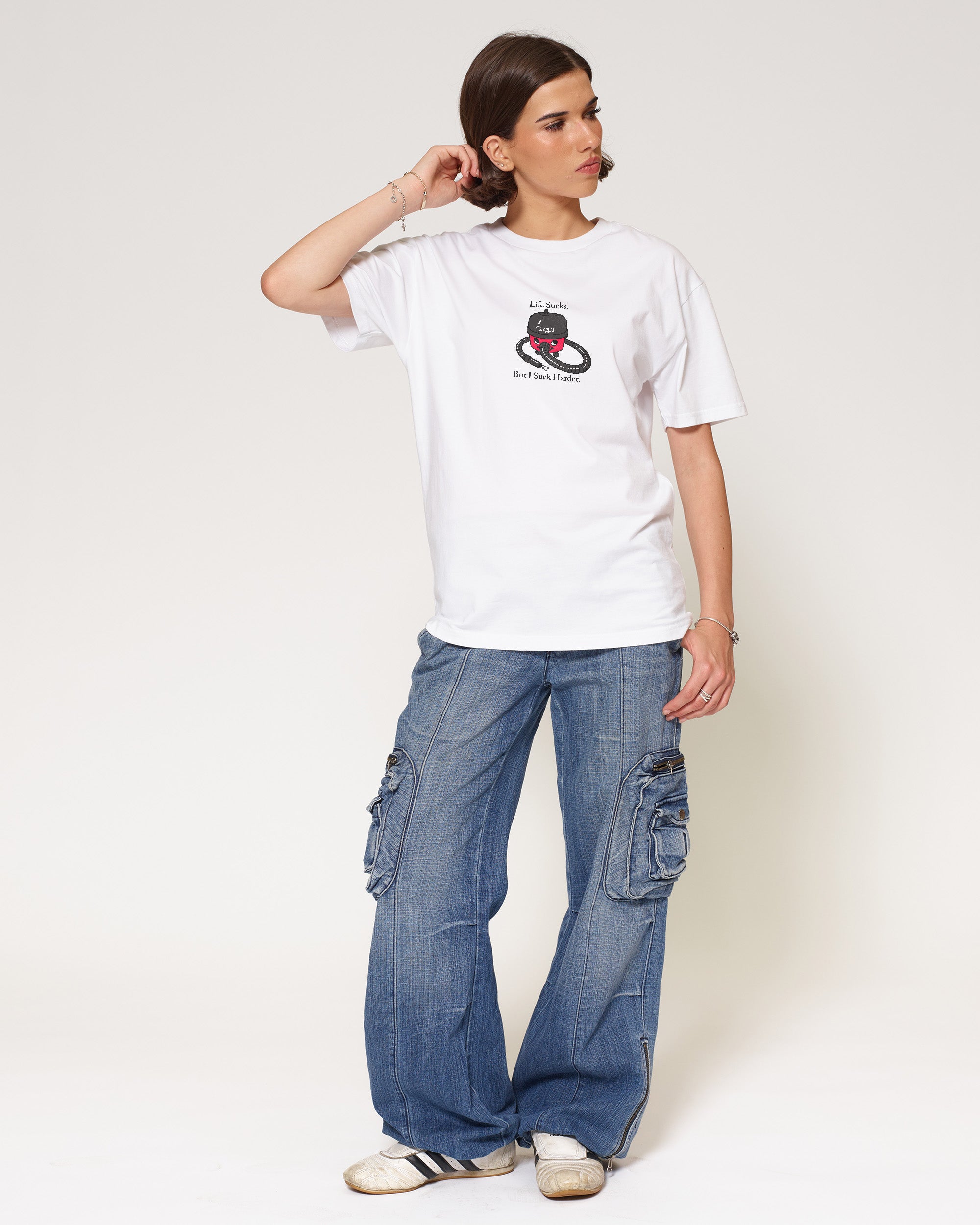 Life Sucks White T-Shirt