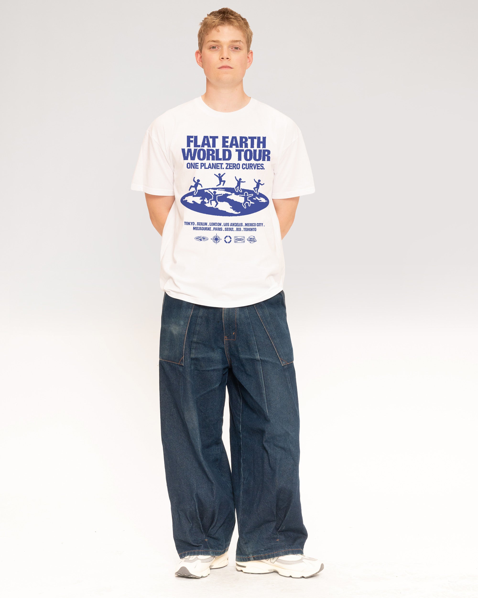 Flat Earth World Tour White T-Shirt