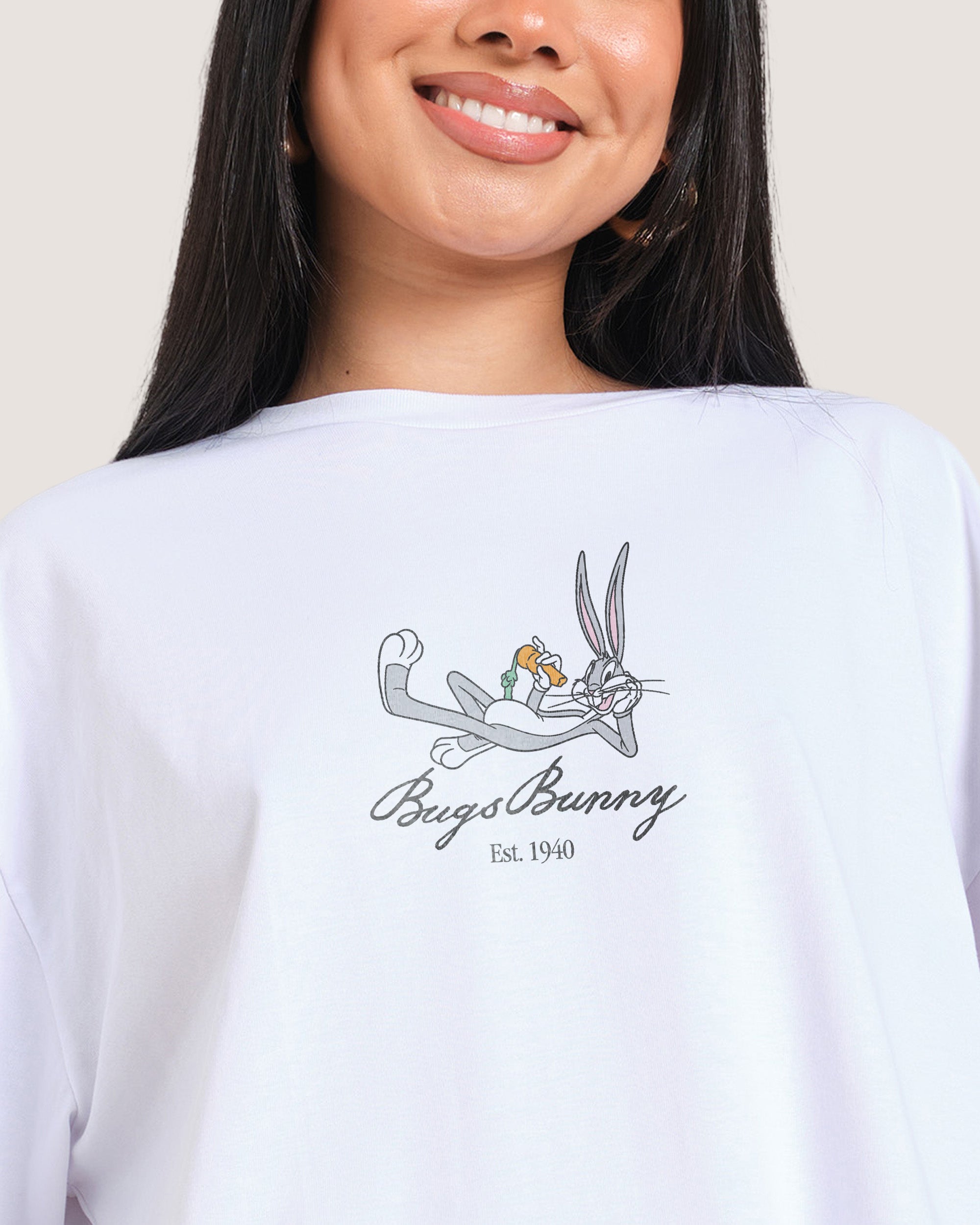 Bugs Bunny Book Crash Oversized Tee Australia