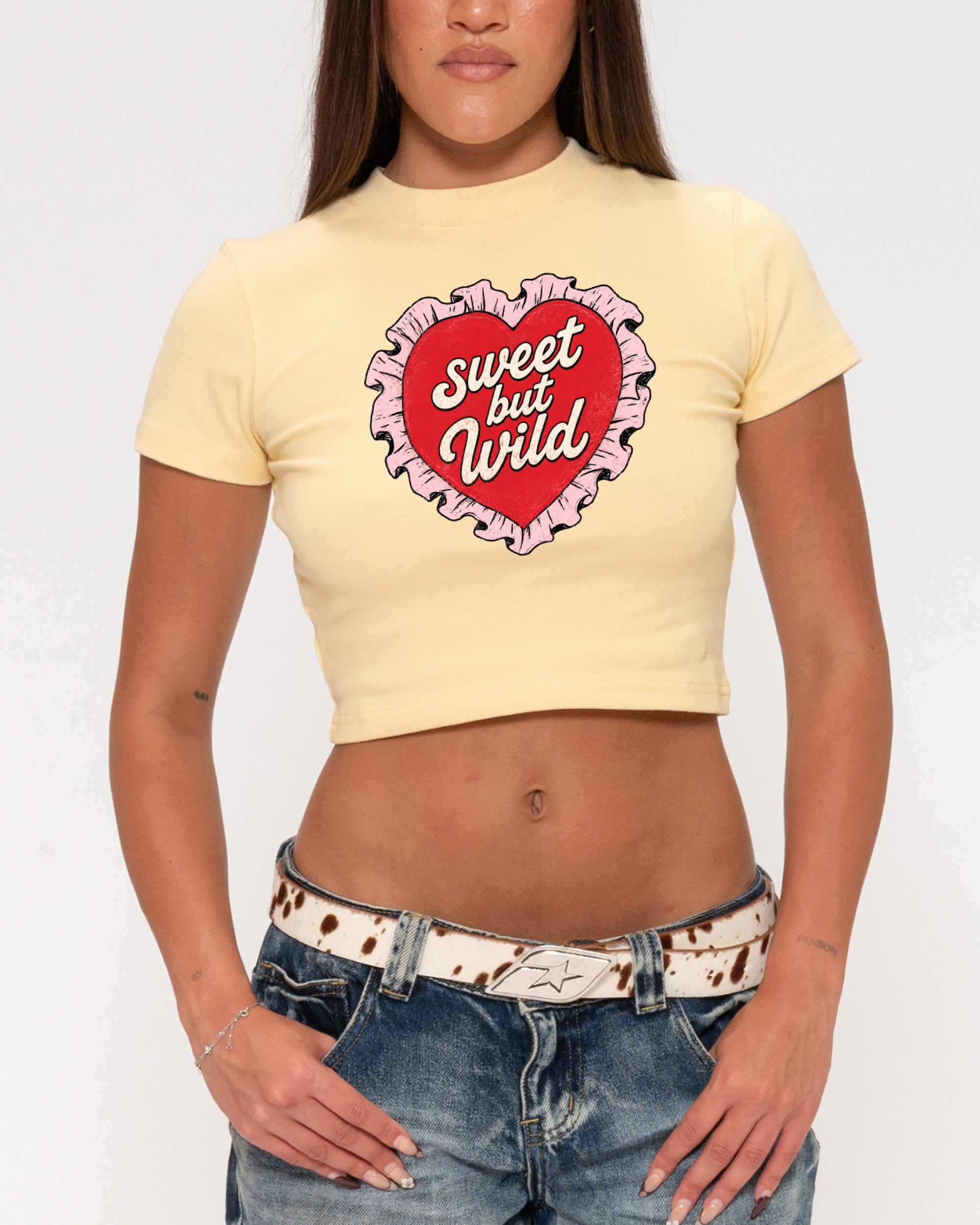 Sweet But Wild Yellow Baby Tee