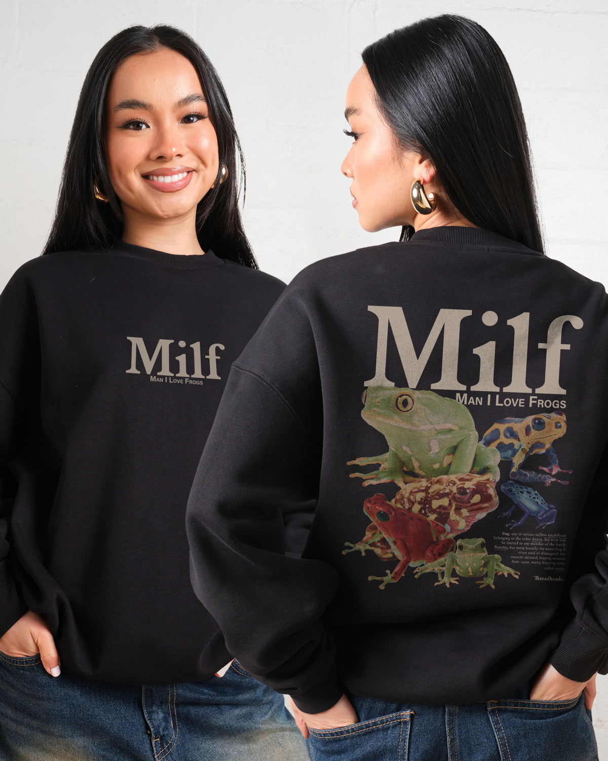 Man I Love Frogs Front and Back Sweatshirt Threadheads Australia Online