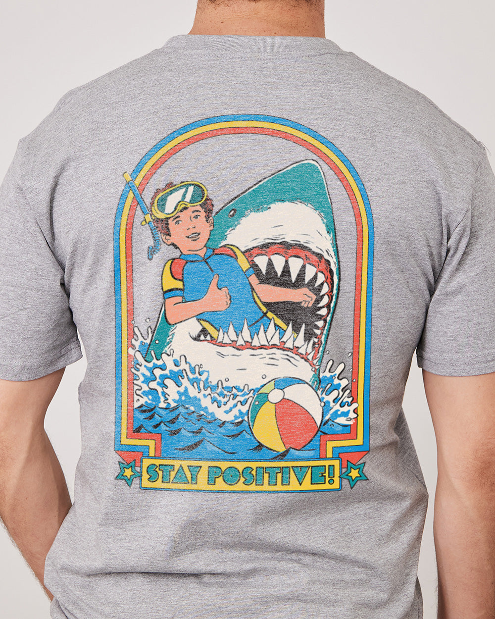 Stay Positive Front and Back T-Shirt Australia Online